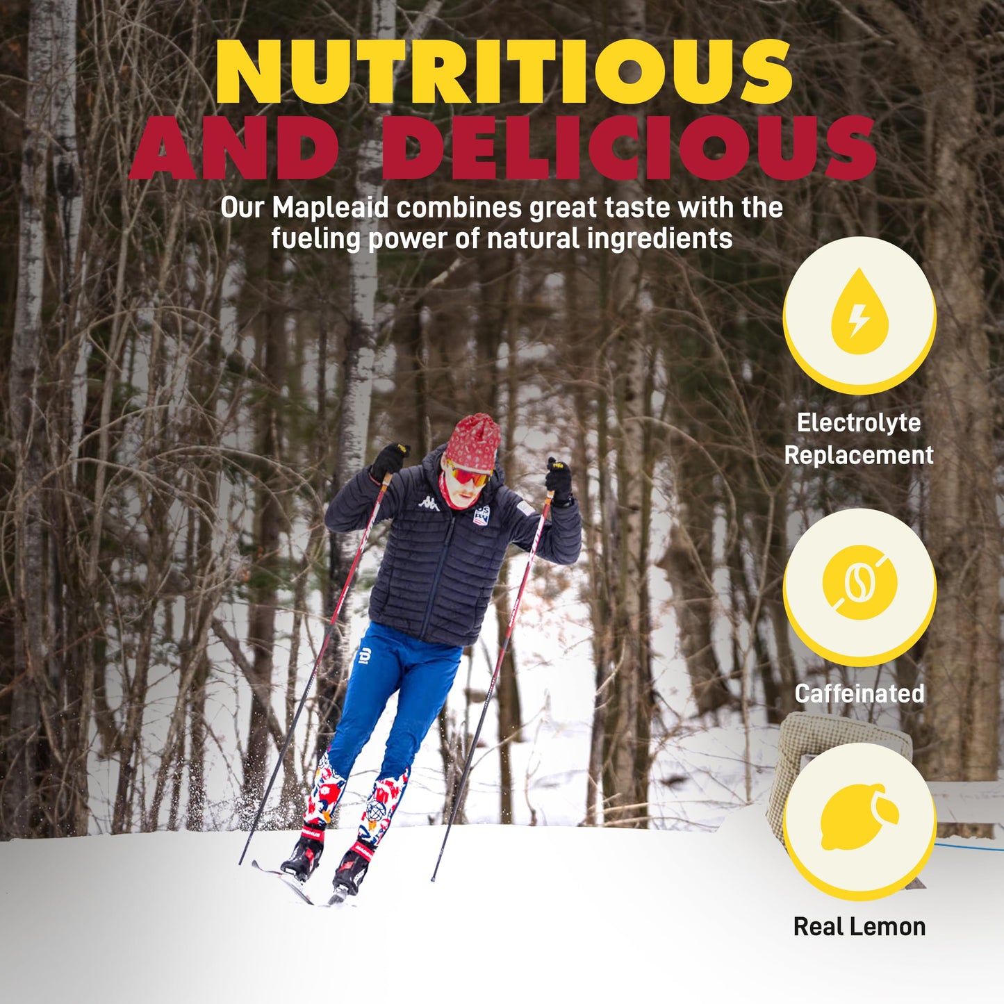 Untapped Lemon Tea Mapleaid - 20 Single-Serve Packets | Organic Maple Syrup, Lemon Juice & Black Tea | Running Fuel with Energizing Electrolytes & Caffeine | Naturally Powered by Pure Vermont Maple