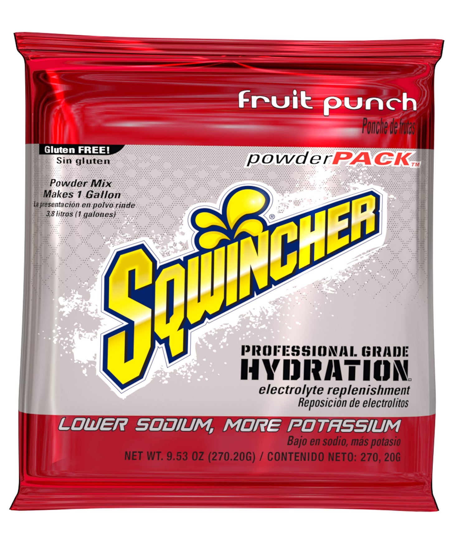 Sqwincher 016005-FP Concentrate Powder Pack, 1 Gallon Yield, Red, Standard (Pack of 20)