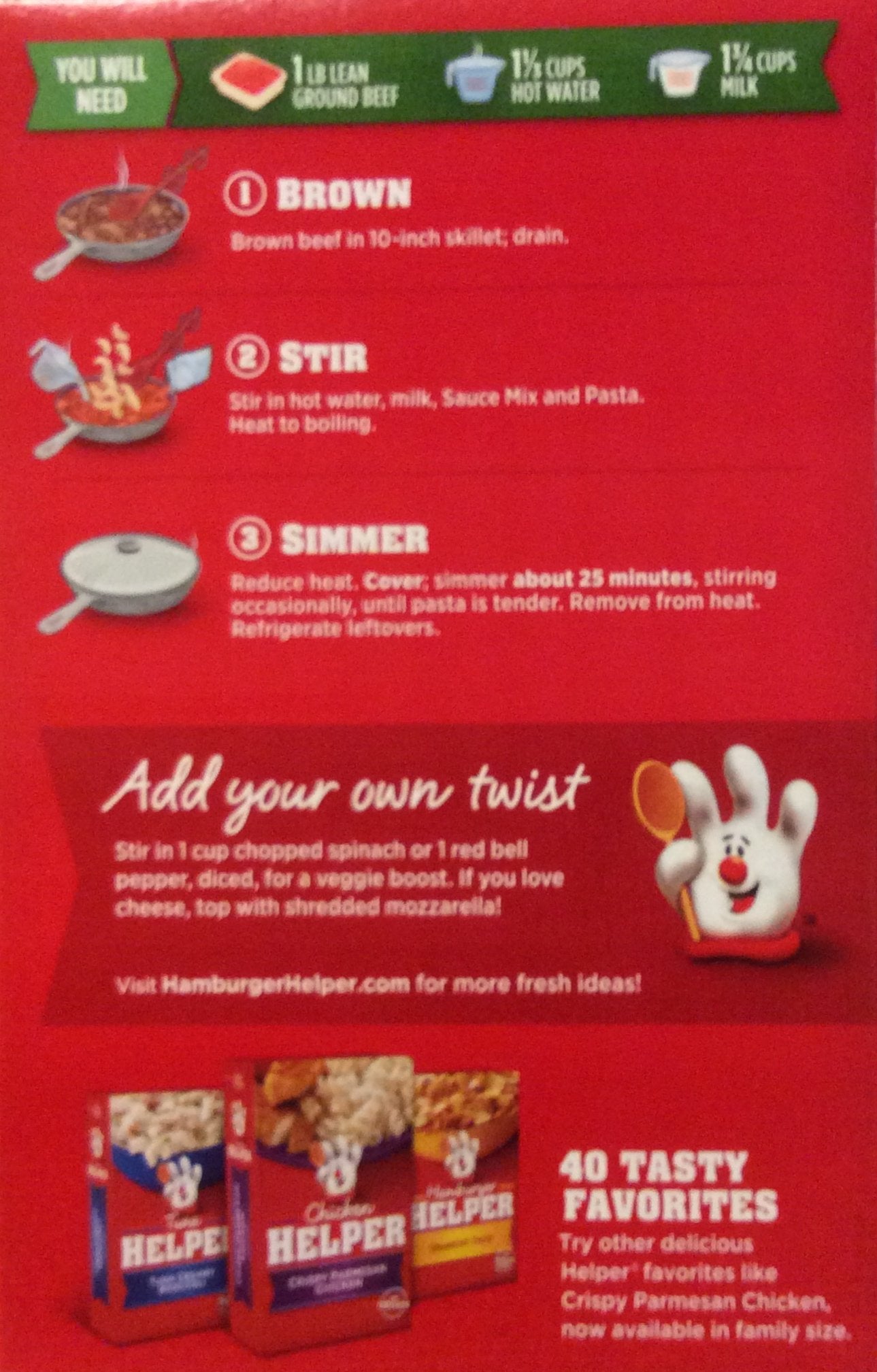 Betty Crocker CHEESY ITALIAN SHELLS Hamburger Helper 61oz 5 Pack