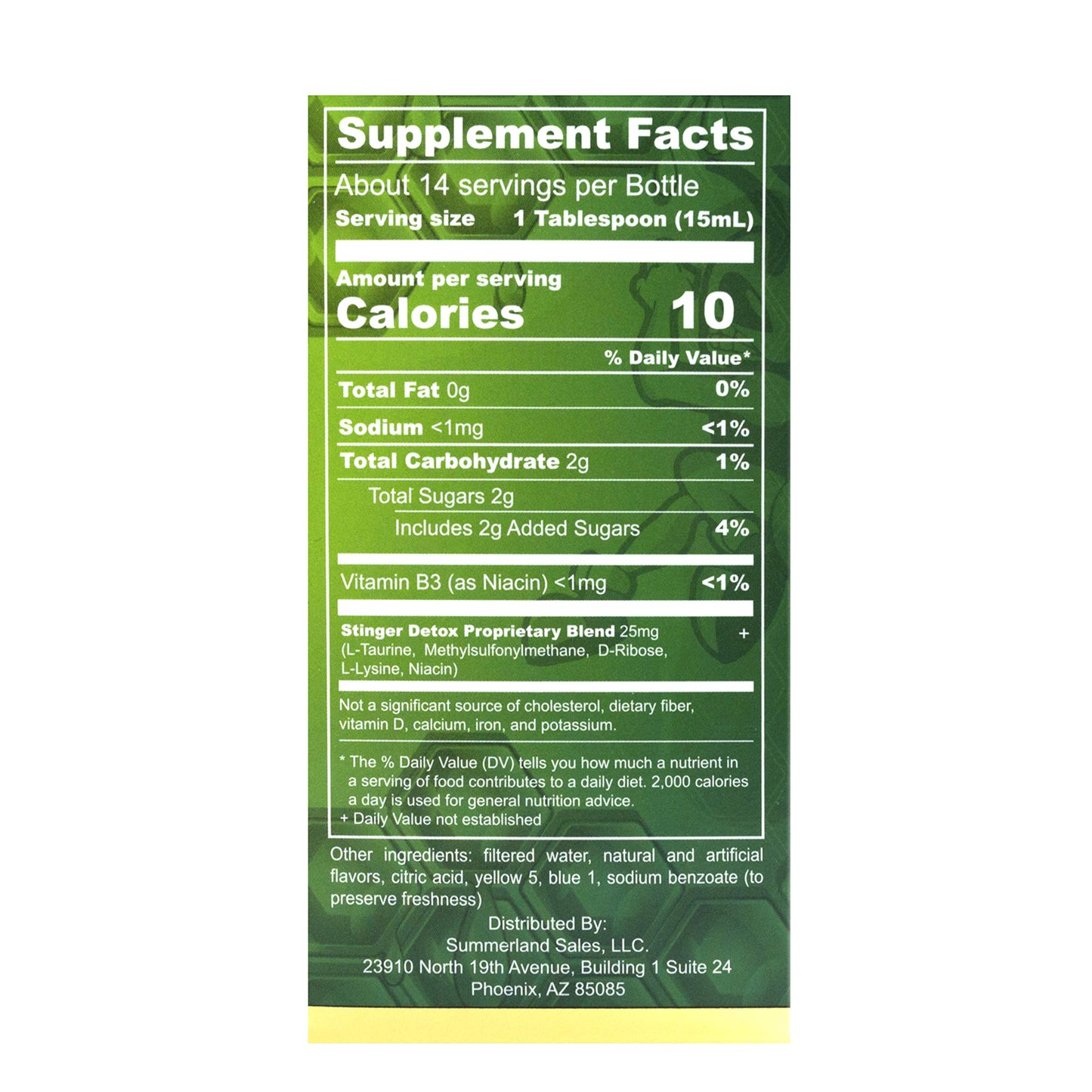 Stinger Detox 7-Day Permanent Drink - Lime Flavor - 8 FL OZ