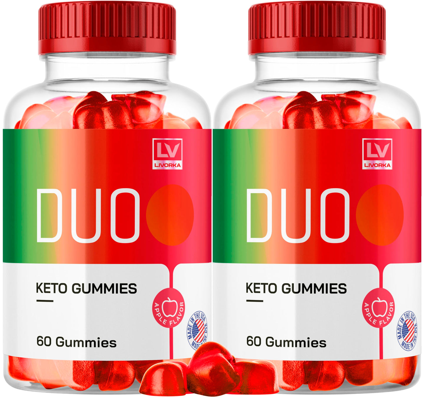 (2 Pack) Duo Keto ACV Gummies, Duo, Duo Gummies, Duo Keto, Duo Keto Gummies, Apple Cider Vinegar Gummies, Keto Duo ACV Gummies Advanced Formula 1050MG, 120 Gummys for 2 Months