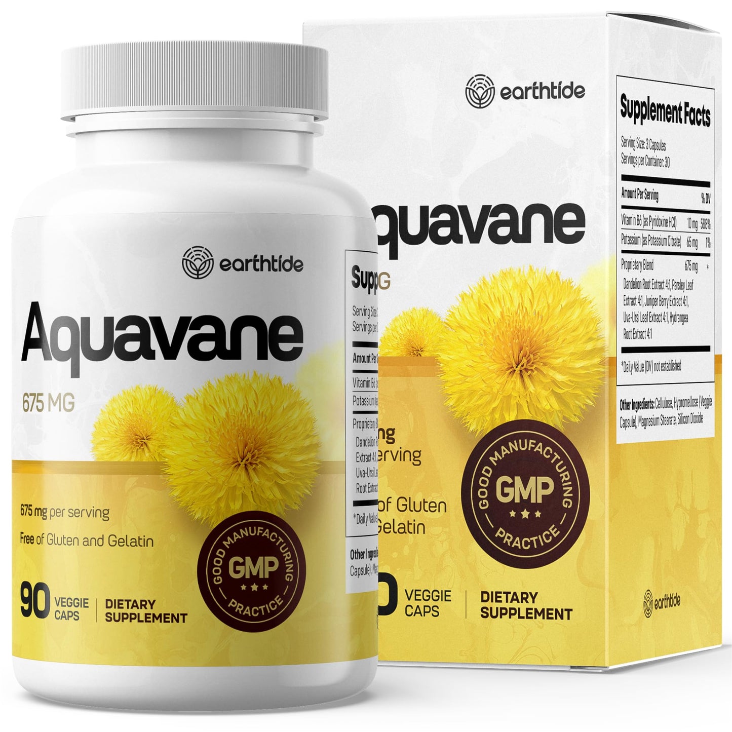 Aquavane Natural Diuretic Relief for Swollen Feet, Ankles, & Legs - Potent Herbal Water Pills for Water Retention, Swell No More with Powerful Extracts, Ideal for Reducing Leg & Foot Swelling