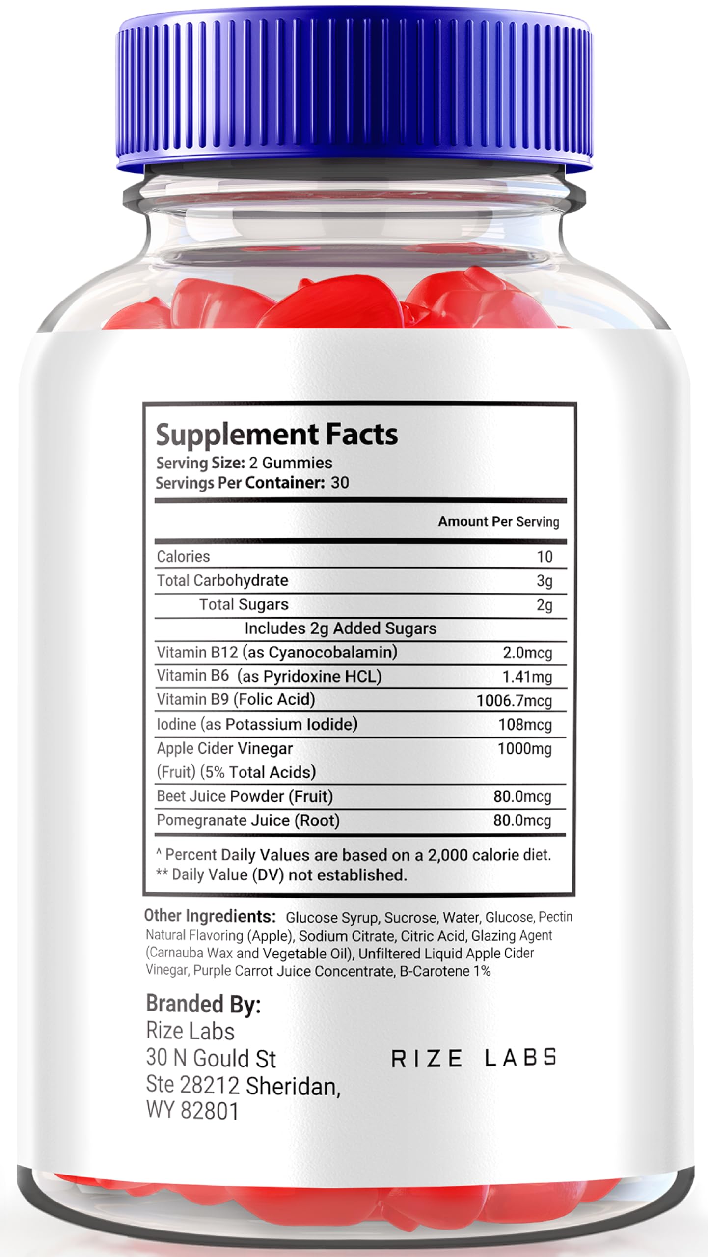 rize labs (Pack of 2 Metabolic Solutions Keto + ACV Gummies for Advanced Weight Loss, Formula Supplement, Reviews (120 Gummies)