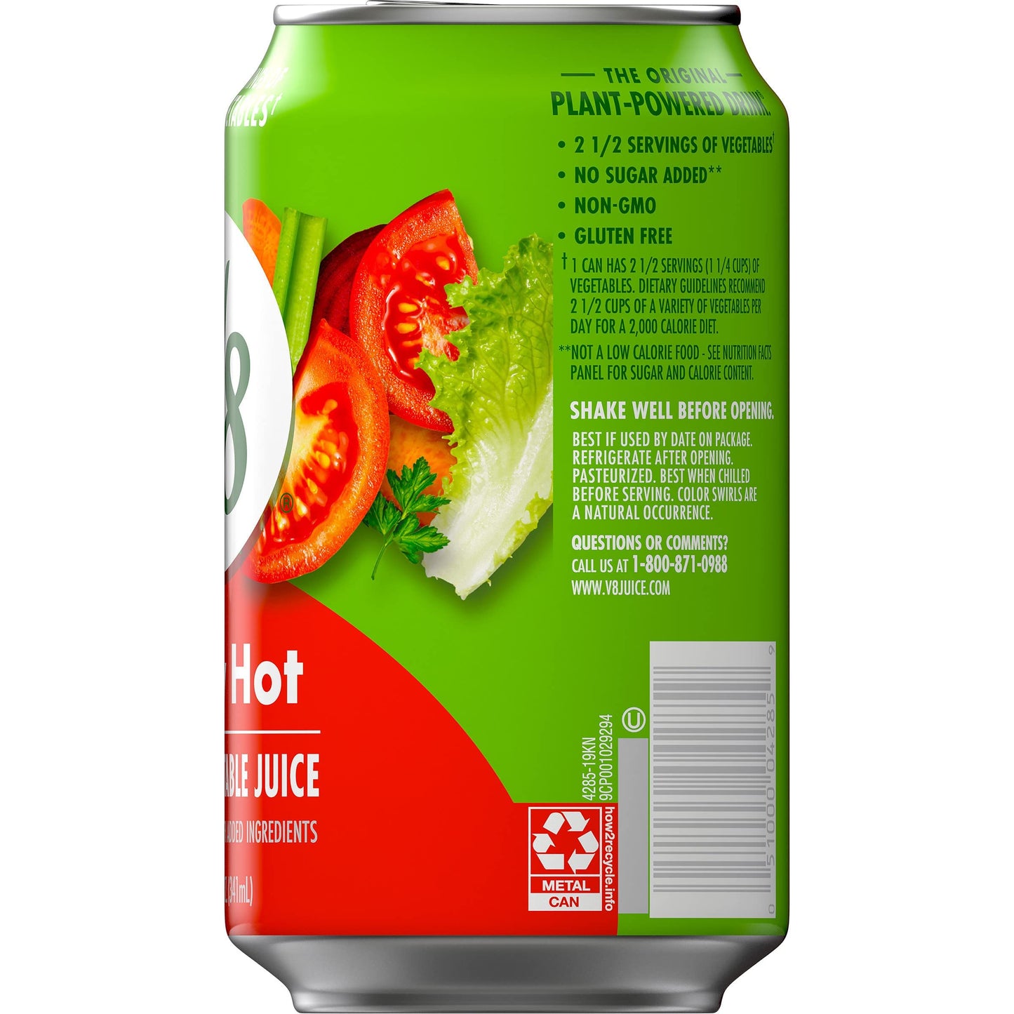 V8 Spicy Hot 100 Vegetable Juice 115 fl oz Can 24 Pack