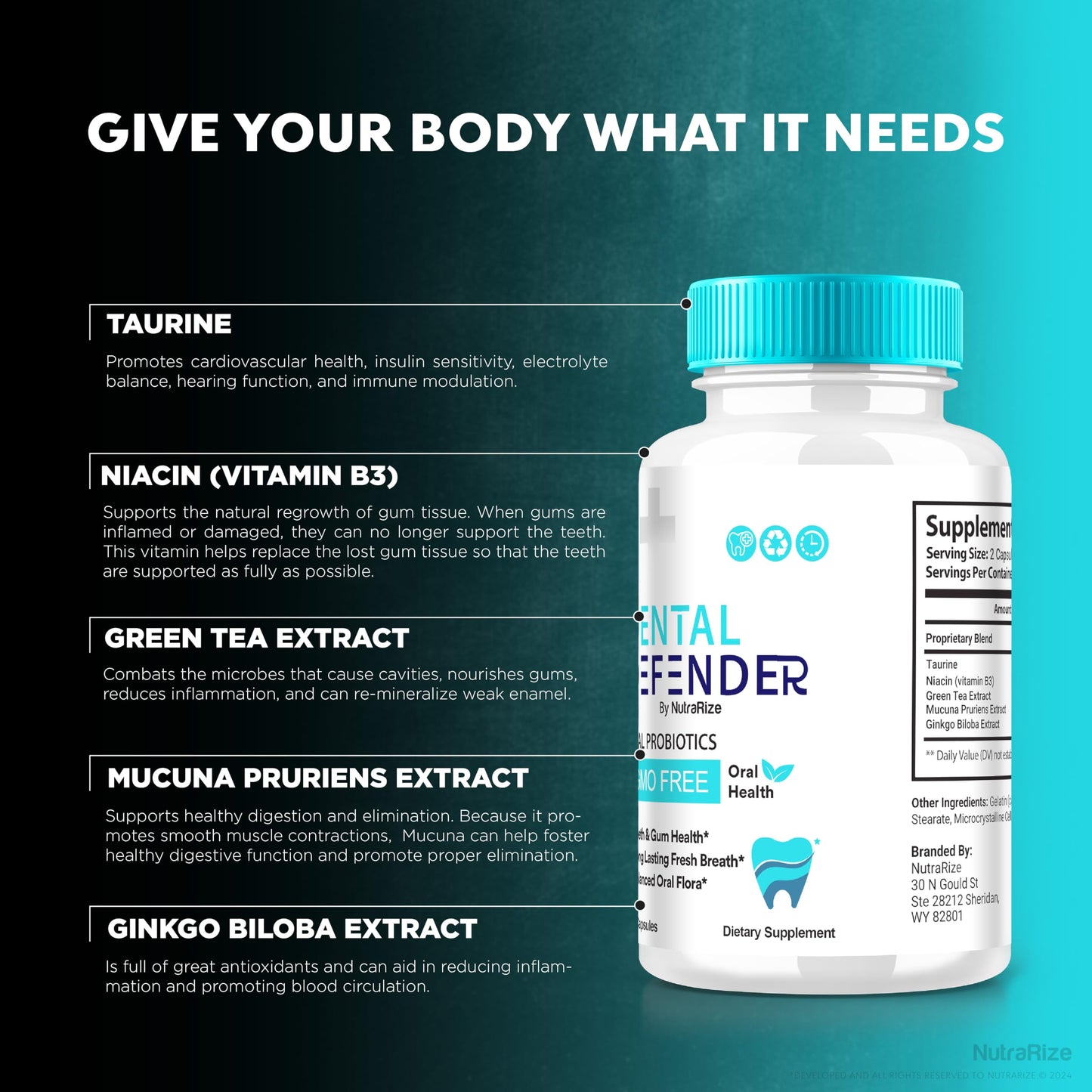 (2 Pack) Dental Defender Capsules, Dental Support Pills, Health Supplement for Teeth, Transform Your Oral Care Routine with Natural Support, DentalDefender Reviews (120 Capsules)