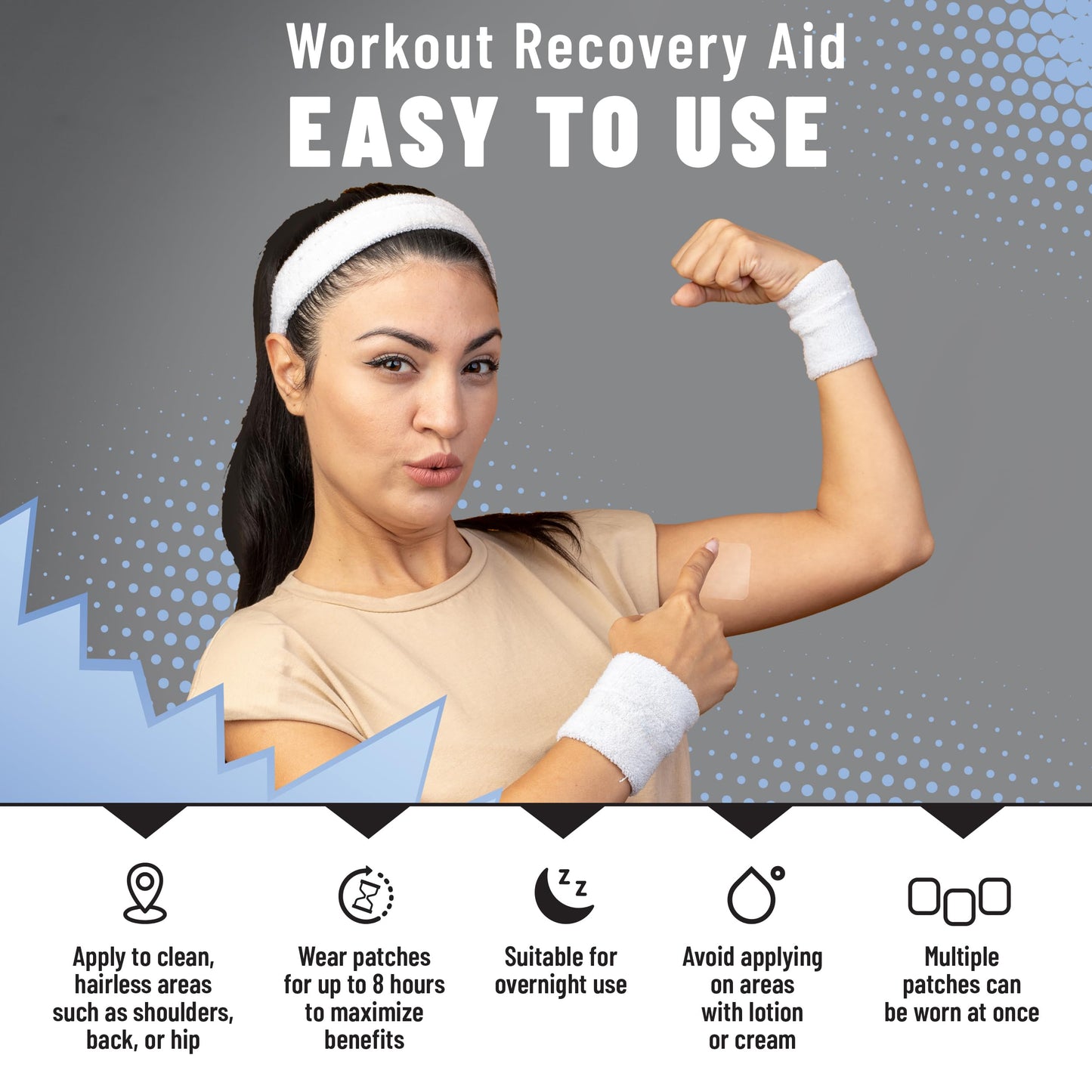 TOLEVITA Pre Workout Creatine Patches - 36 Pcs | Creatine Monohydrate & Pyruvate | Energy Support & Muscle Recovery | Easy-to-Use Adhesive Patches for Gym, Fitness, and Active Lifestyles