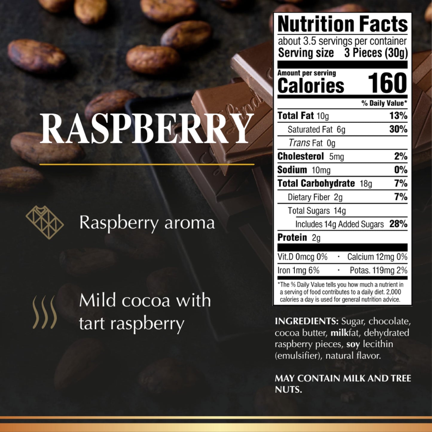 Lindt EXCELLENCE Raspberry Dark Chocolate Candy Bar 12 Pack 35 oz Bar 12 Pack
