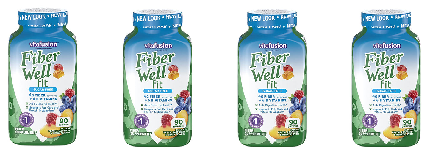 Fiber Well Fit Gummies, 4 Pack (90 Count)