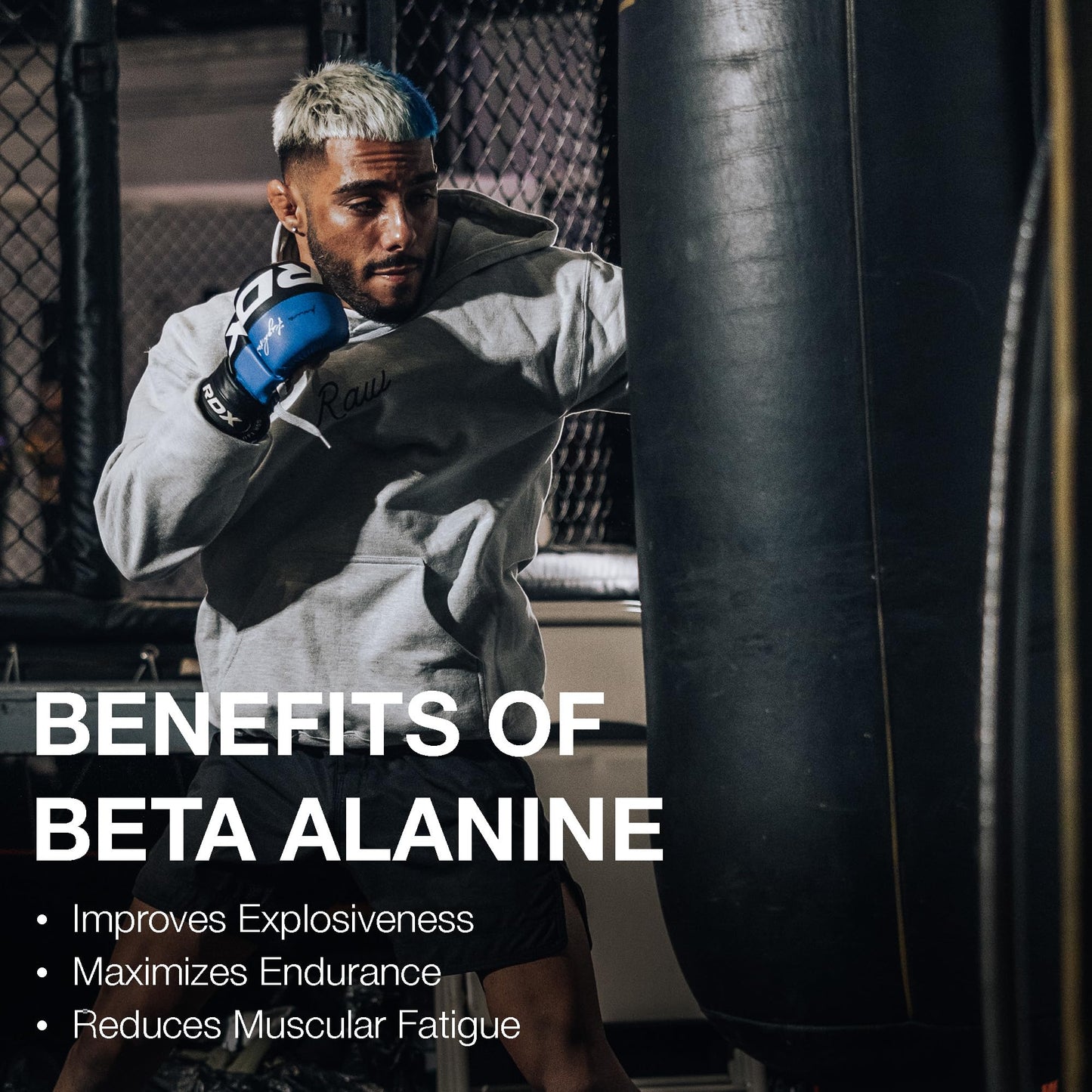 RAW Beta Alanine Powder, Unflavored (60 Servings) - Pre-Workout Powder for Men & Women - Beta Alanine Supplement for Workout Endurance - Preworkout Beta Alanine Powder for Reduced Muscular Fatigue