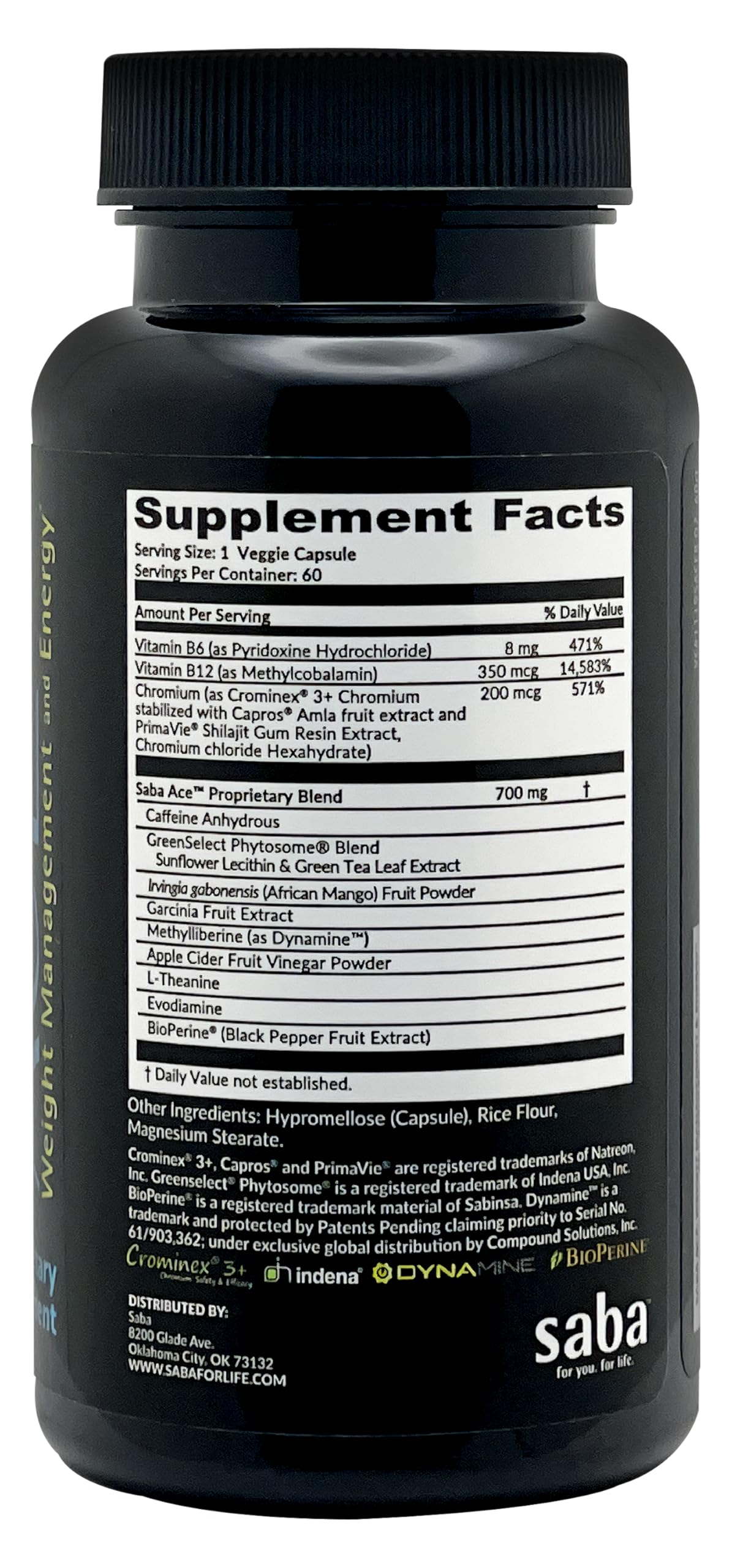 Appetite Control and Energy ACE New Formula. DMAA Free. 60 Capsules