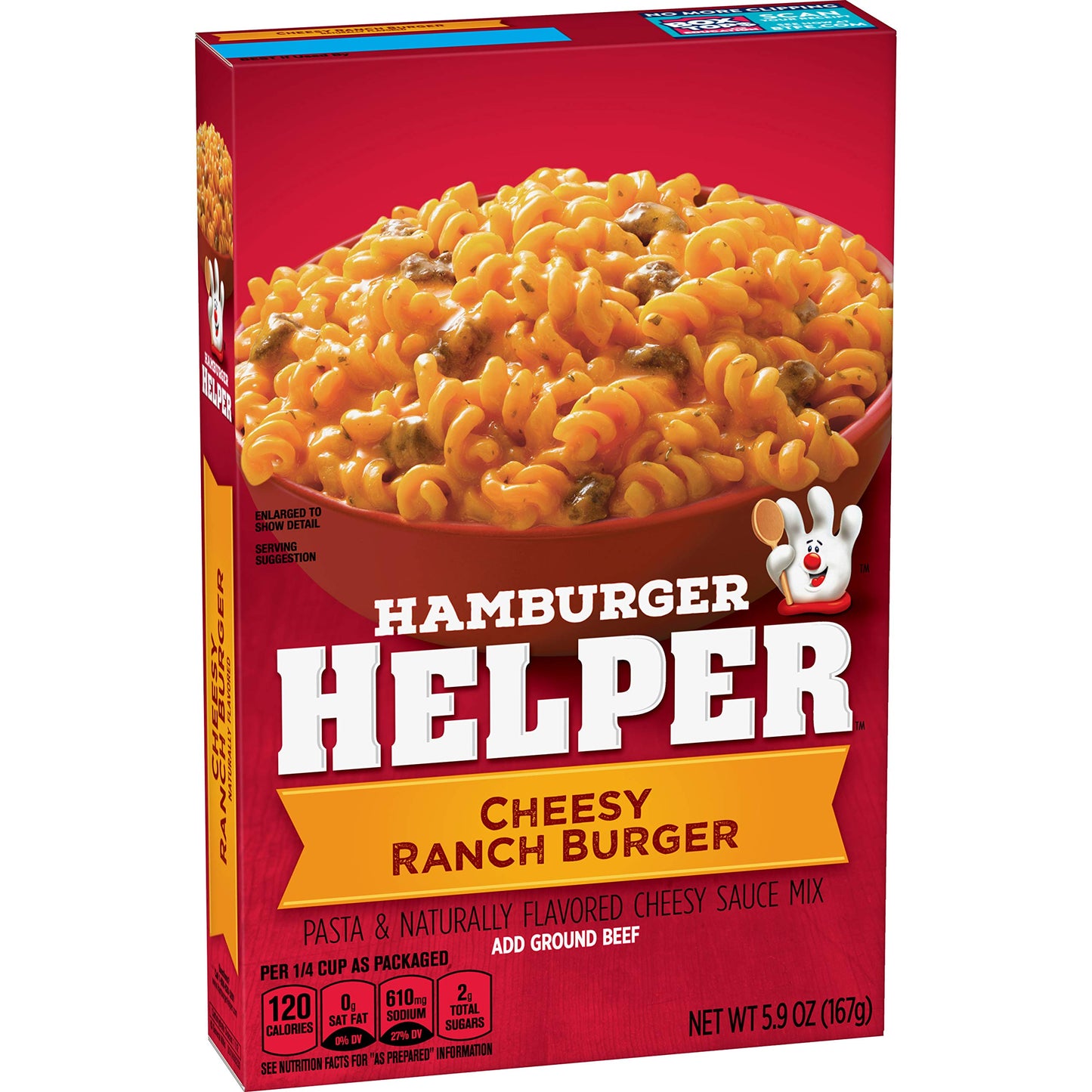 Betty Crocker Dry Meals Hamburger Helper Cheesy Ranch Burger Hamburger Helper 59 oz