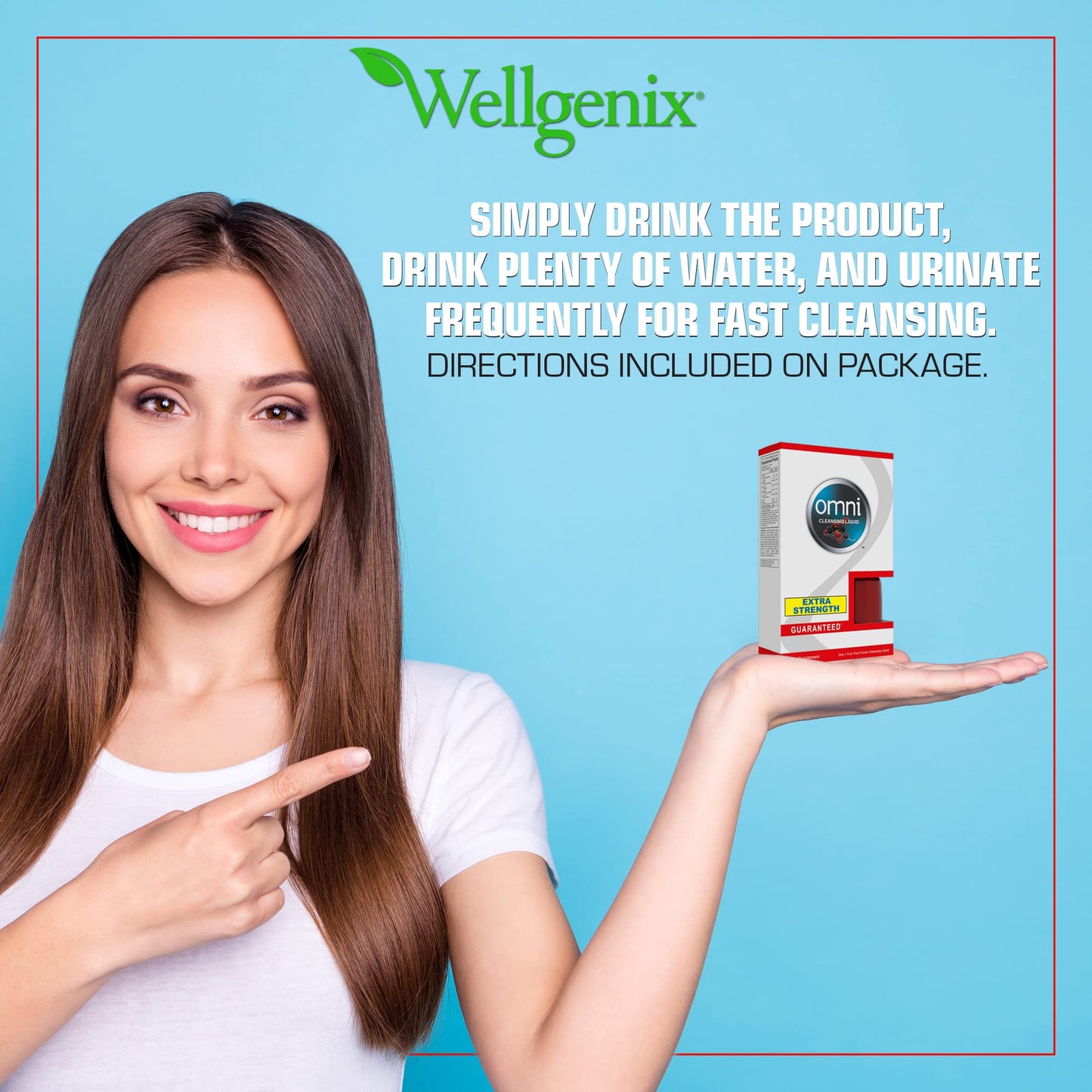 Wellgenix Omni Herbal Cleanse Detox Drink - 1oz Fruit Punch Flavor - Detox Cleanse - Quick One Hour Detox Drink - Flush Your System of Toxins for a Full Body Detox Cleanse