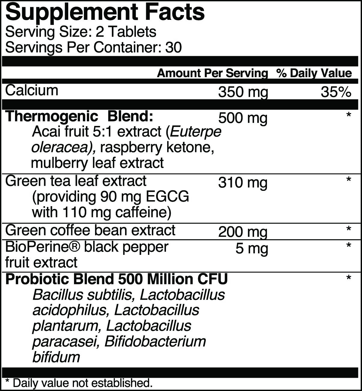 AcaiTrim- Weight Loss Supplement- Green Tea Extract, Green Coffee Bean Extract, Raspberry Ketones, Acai, & Probiotics - Supports Metabolism & Energy for Men & Women- 60 Acai Berry Capsules