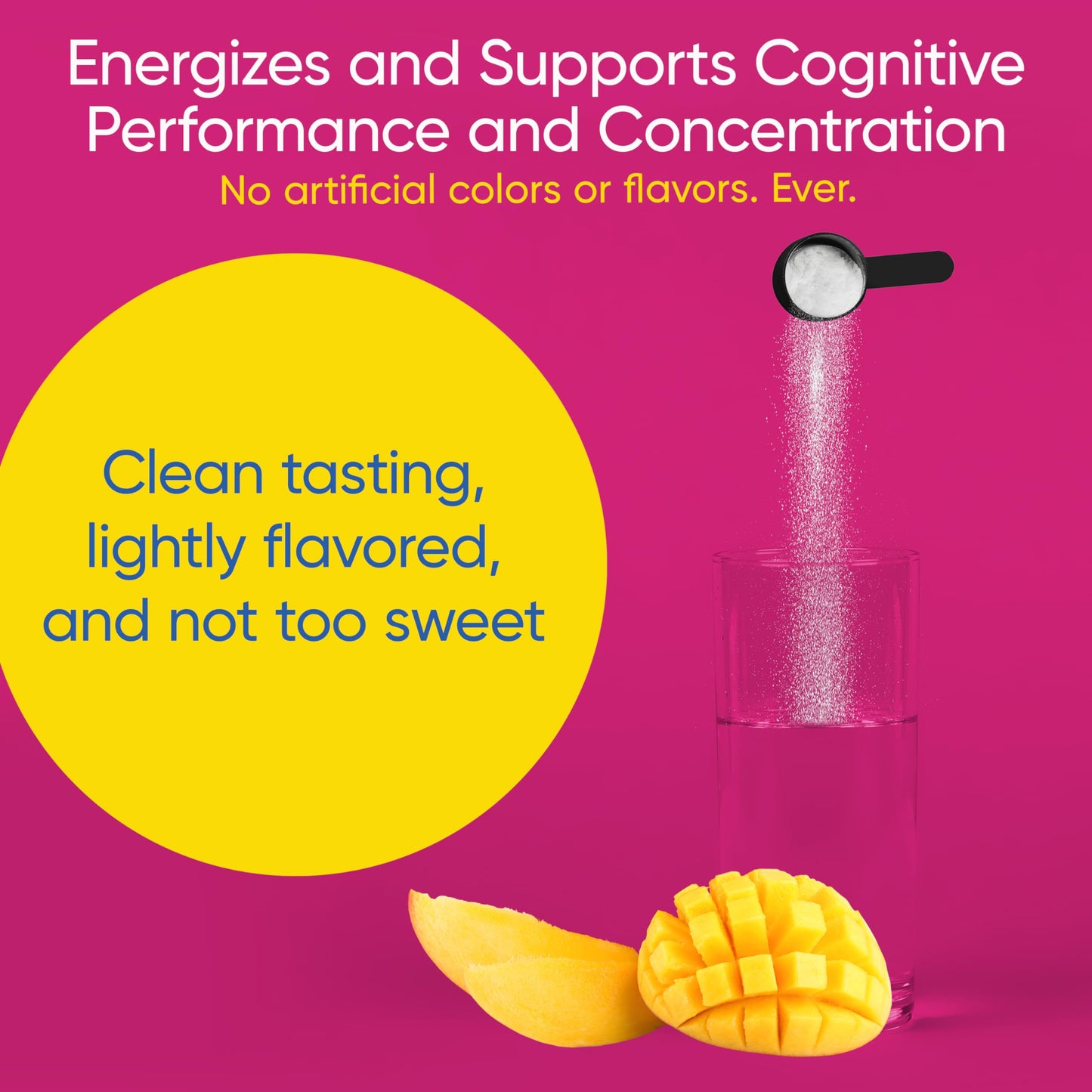 Universal U Boost & Focus Powder, Increase Energy and Cognitive Performance, Pre Workout, Custom Dosing, VIT B12, Niacin, Choline, L-Tyrosine, No Artificial Flavors, 30 Servings (Mango Twist)