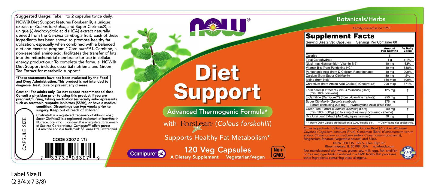 Now Foods Diet Support, 120 VCaps