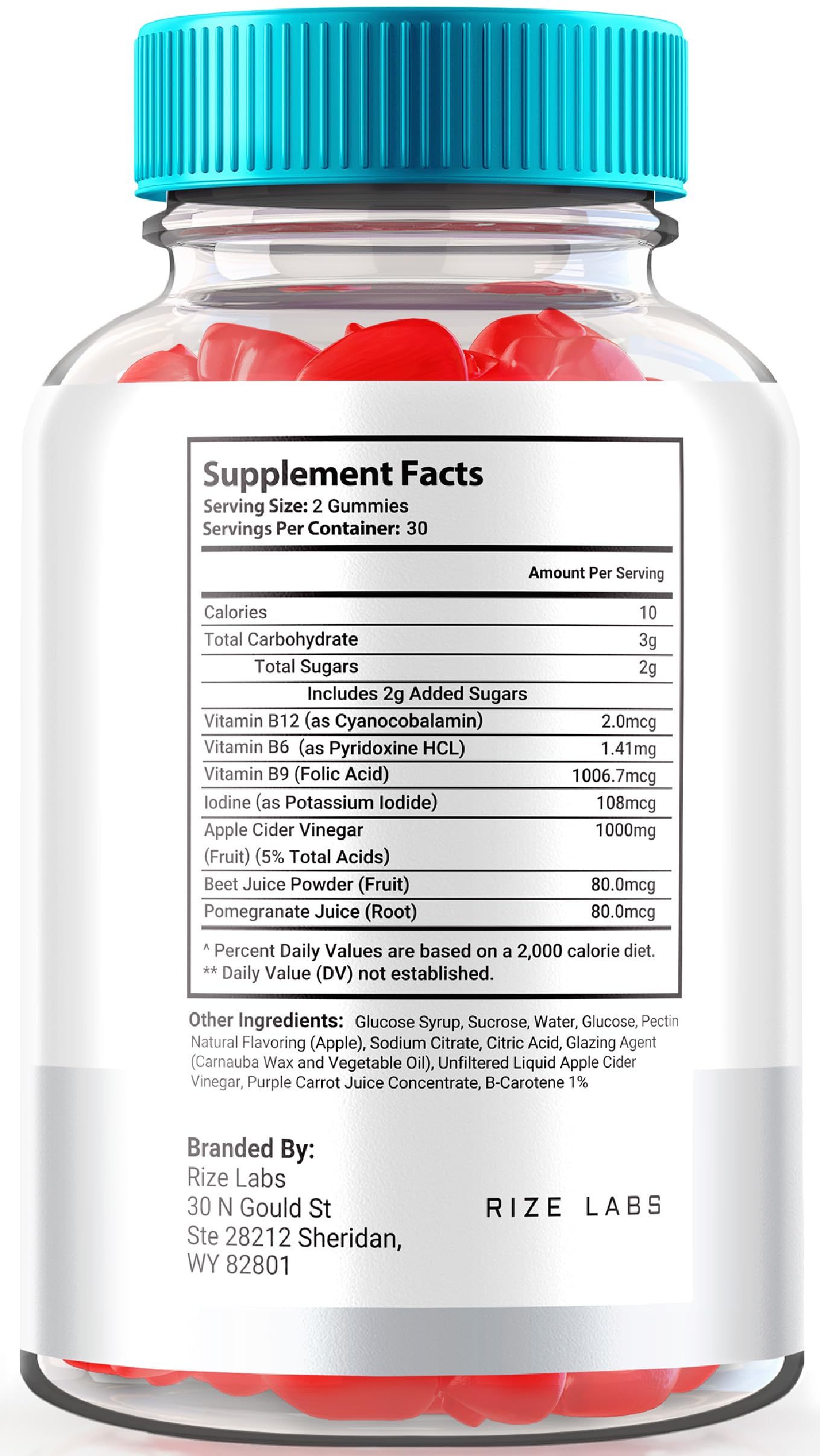 rize labs - ACV for Keto Health Gummies - 750mg Advanced Weight Loss with Apple Cider Vinegar ACV Supplement for Belly Fat (300 Gummies)