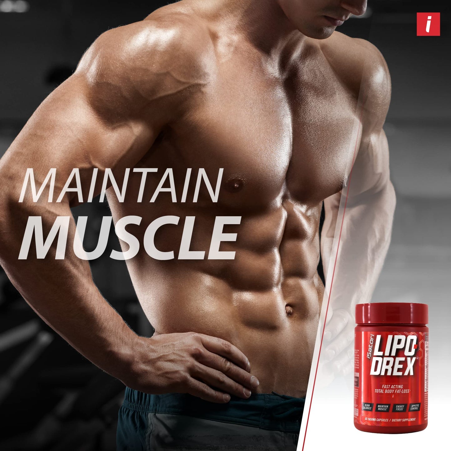 iSatori Lipo-Drex Fat Loss Thermogenic Formula - Focus Blend - Fast Acting Total Body Fat Burner Weight Loss Muscle Maintenance and Appetite Suppressant for Men and Women - 60 Capsules