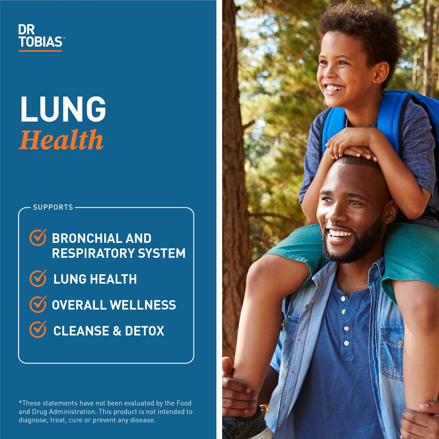 Dr. Tobias Lung Health Supplement with Vitamin C, Butterbur, Quercetin & Bromelain, Advanced Lung Cleanse Detox Formula for Bronchial & Respiratory System, Non-GMO, 120 Capsules, 120 Servings