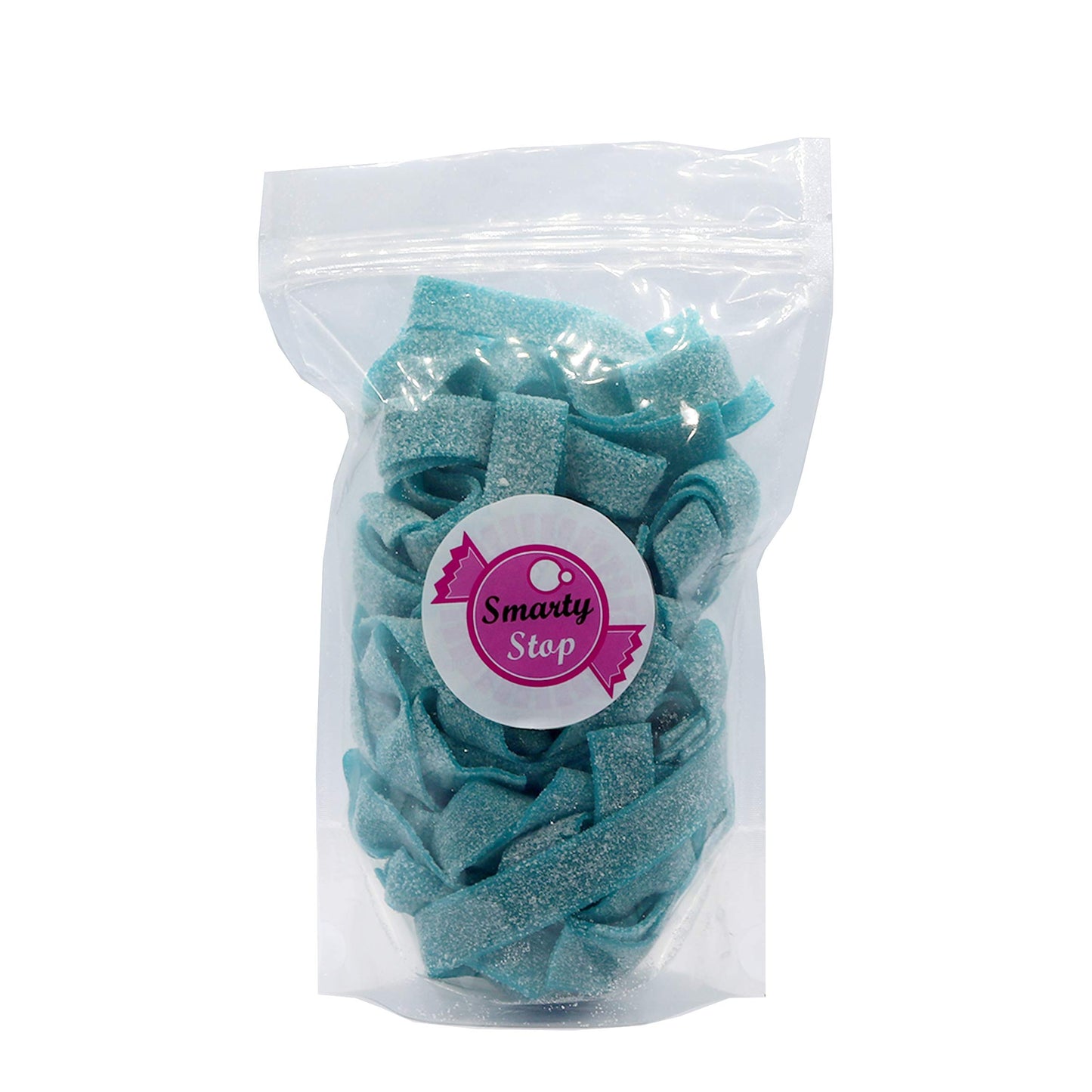 Smarty Stop Sour Gummy candy Strips Blue Raspberry 1 Pound Bag