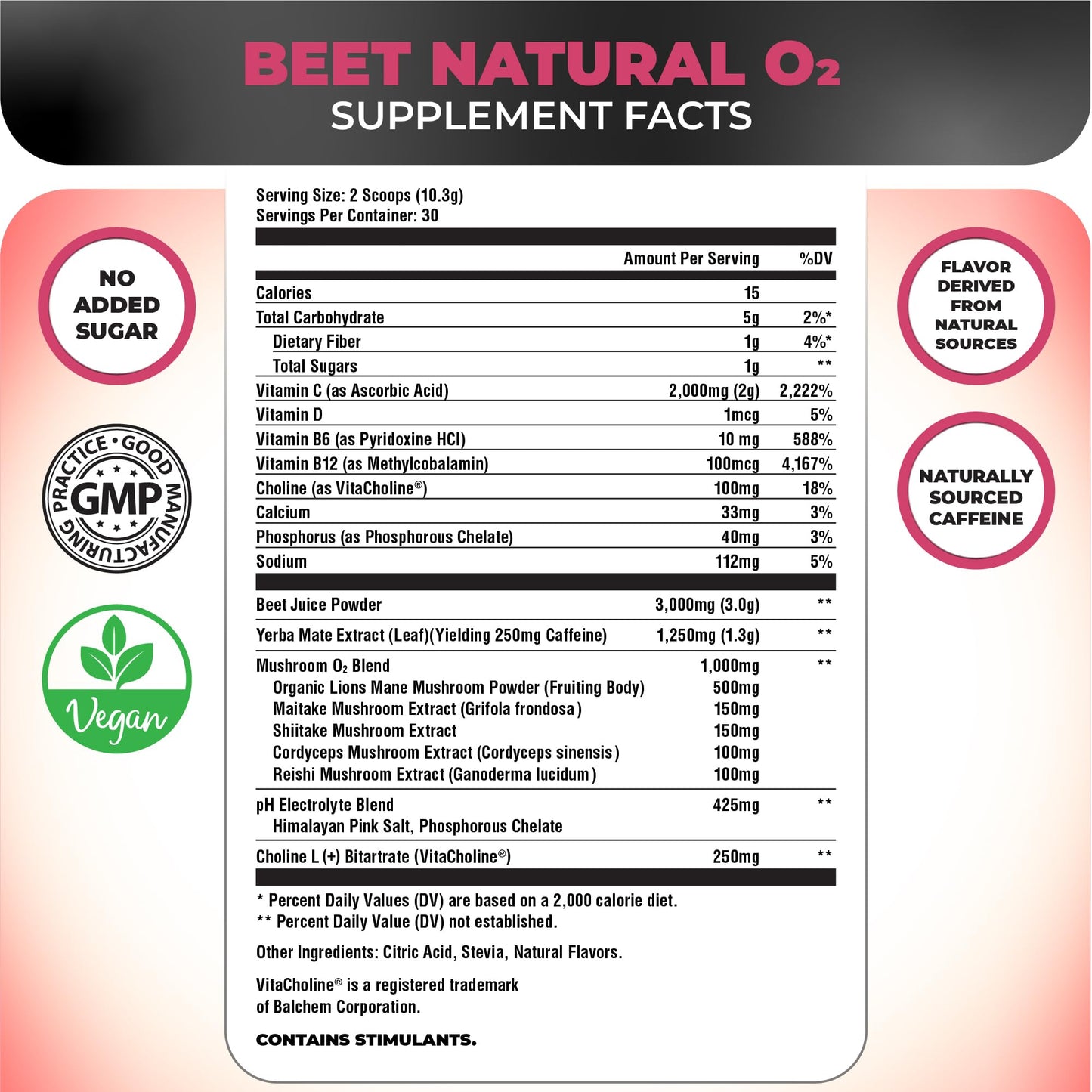 Nutrology Beet Natural O2, Pre Workout Powder, Energy, Endurance & Nitric Oxide Booster with Beet Powder, Yerba Mate, Adaptogens & Electrolytes, Vegan Pre Workout, Passion Fruit Flavor, 30 Servings