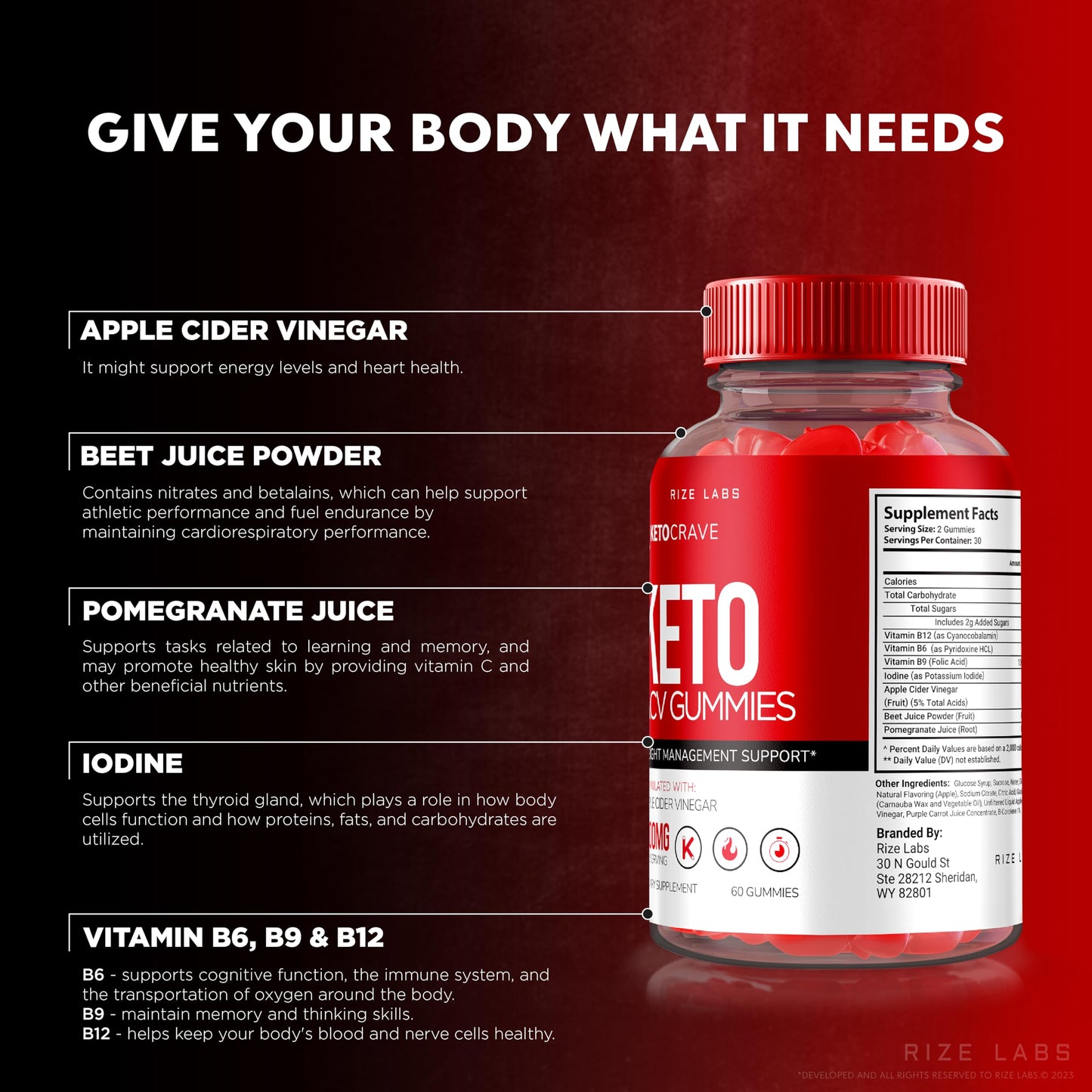 rize labs (Pack of 3 Ketocrave Keto ACV Gummies, for Advanced Weight Loss, Maximum Strength Supplement, Gomitas Reviews (180 Gummies)