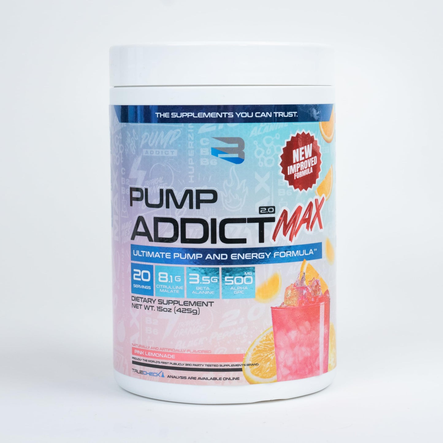 Believe Supplements - Pump Addict Max Pre-Workout Powder - Enhanced Energy, Focus, and Endurance… (40 Serving, Pink Lemonade)