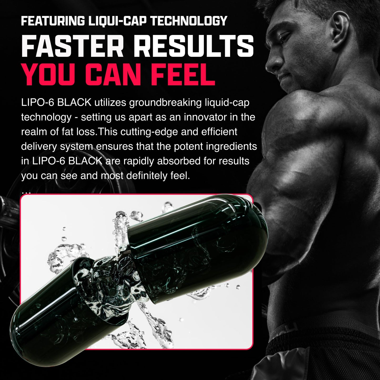 Nutrex Lipo-6 Black Max Strength Fat Burner - Fast Acting Energy, Weight Loss Diet Pills - Appetite Suppressant, Metabolism Booster - 120 Capsules