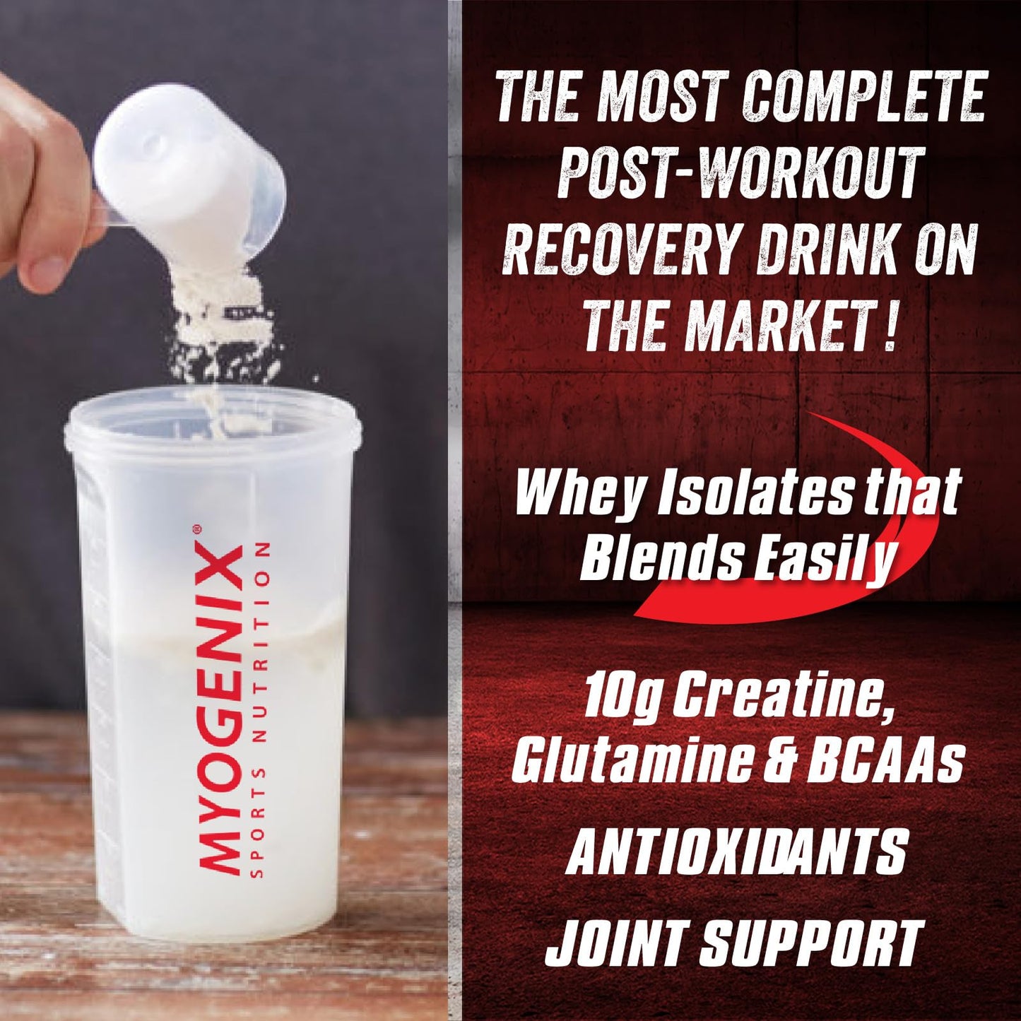 Myogenix Aftershock Post Workout, Unlimited Muscle Growth | Anabolic Whey Protein | Mass Building Carbohydrates | Amino Stack Creatine and Glutamine Plus BCAAs | Shockolate Milk - 3 LBS