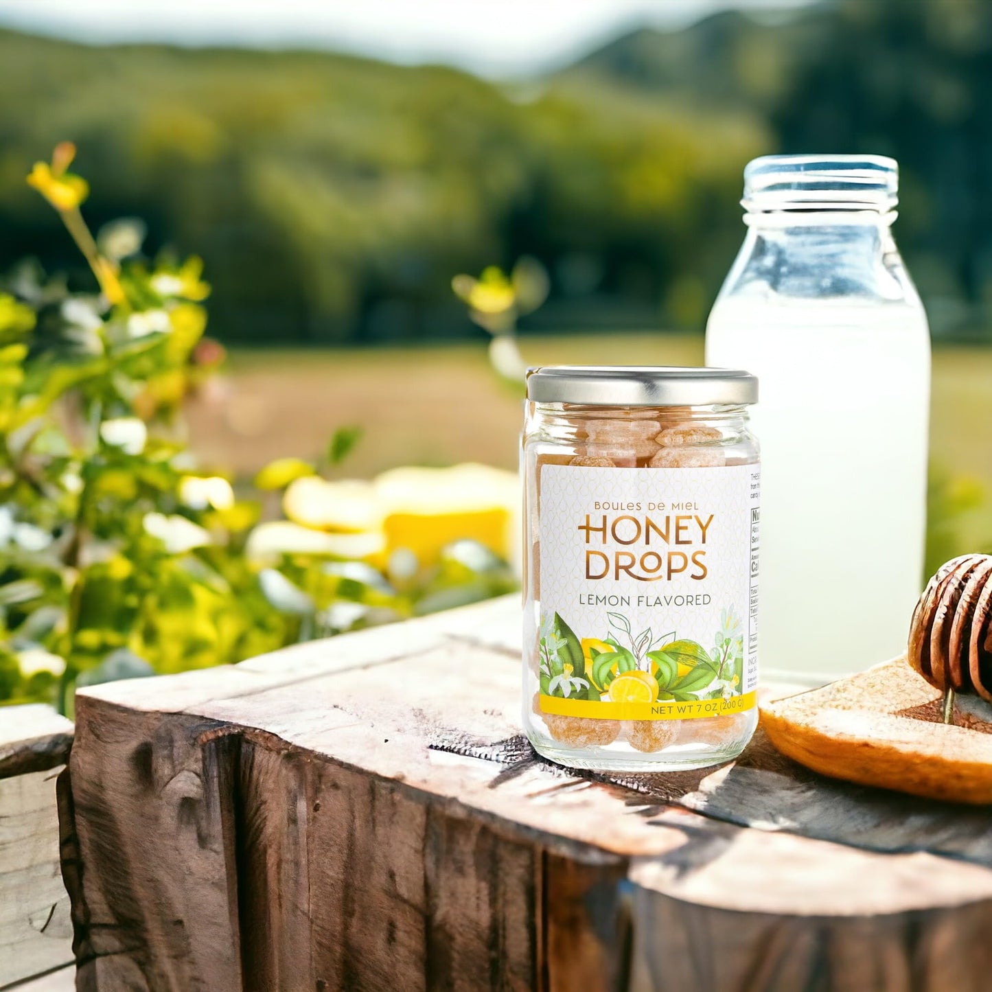 Gourmanity Honey Candy Lemon Drops Surprise Lemon Flavoured Honey Filling Soothing Sweet Treat Carefully Crafted with Natural Honey Made in Provence France 7oz