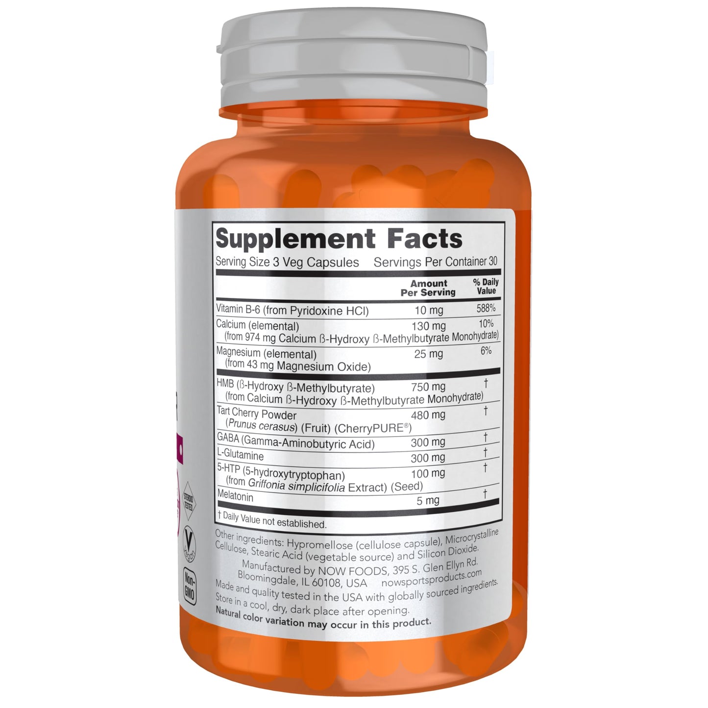 NOW Foods Sports Nutrition, R&R Rest and Repair, Recovery*, Promotes Restful Sleep*, Preserves Lean Mass, Reduces Post-Workout Soreness*, Vegan, NGMO, 90 Veg Capsules