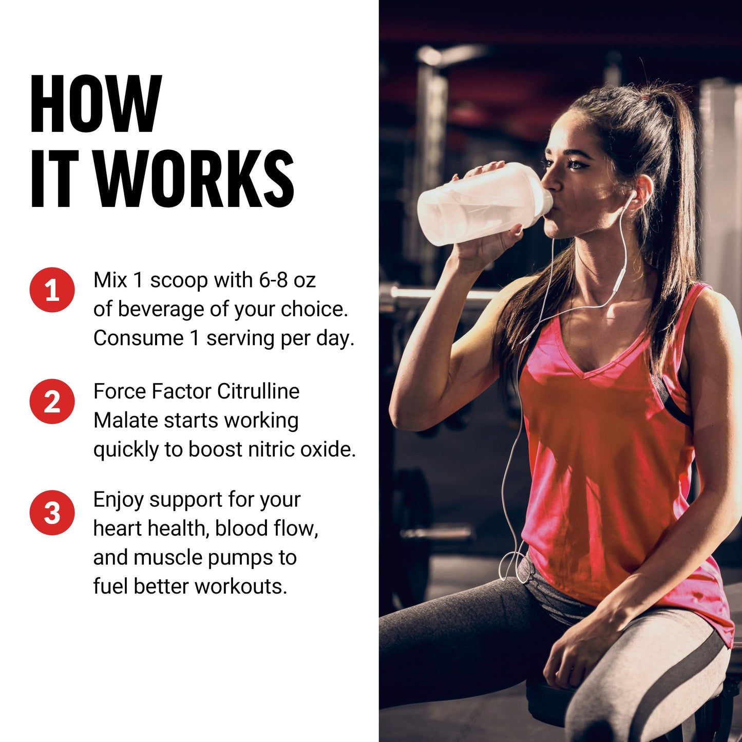 FORCE FACTOR Citrulline Malate 2:1, L Citrulline Supplement for Men to Boost Nitric Oxide, Blood Flow, Muscle Pumps, and Performance, L Citrulline Powder Pump Supplement, Unflavored, ~66 Servings