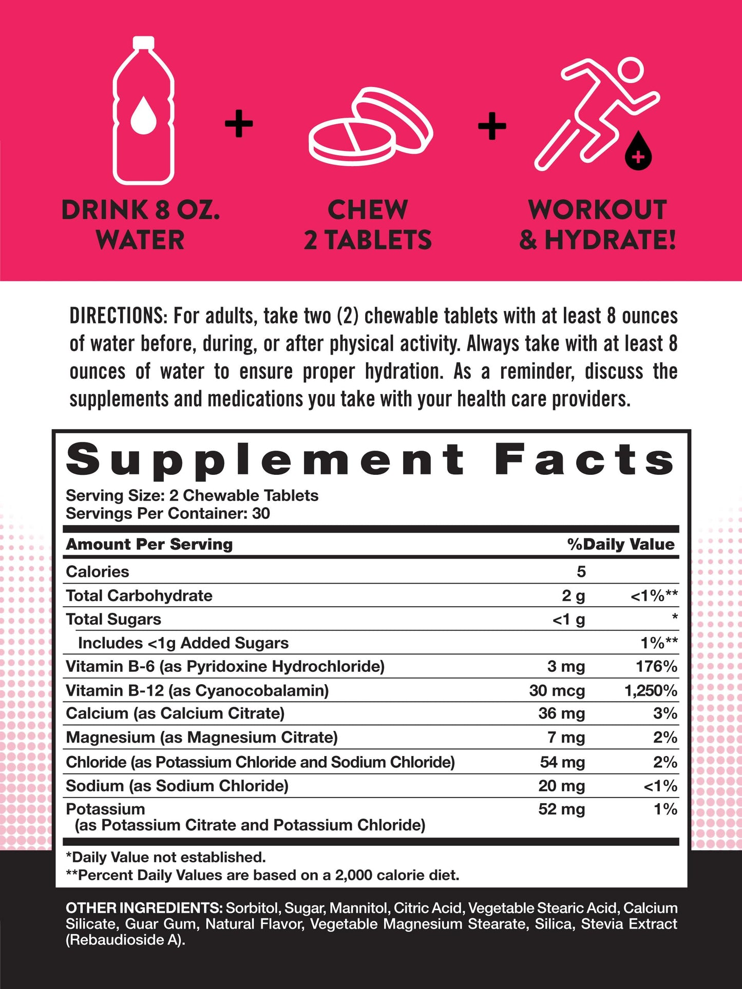 Nature's Truth Electrolyte Tablets | 60 Count | Non-GMO & Gluten Free Chewable Supplement for Hydration | Berry Flavor