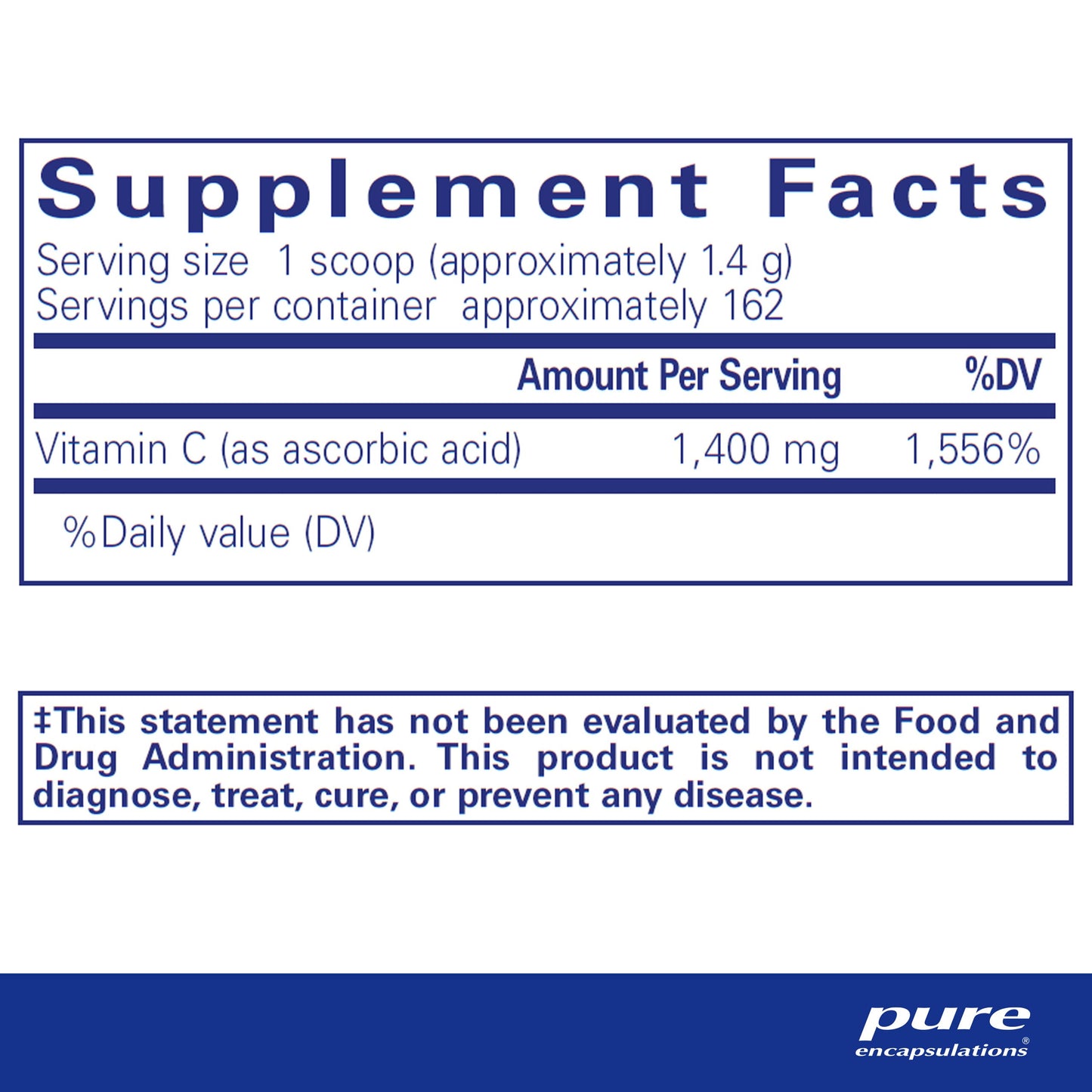 Pure Encapsulations Ascorbic Acid Powder | Hypoallergenic Vitamin C Supplement for Antioxidant Support* | 8 Ounces