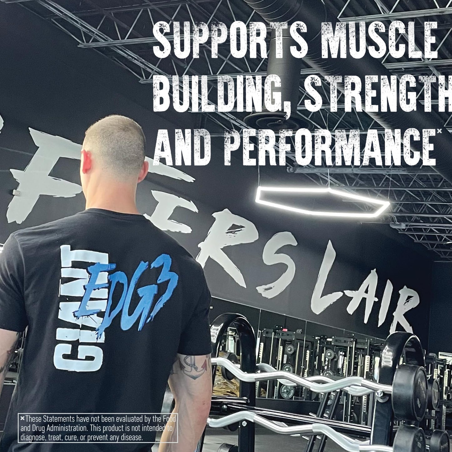 Giant Sports Edge Creatine Monohydrate, 500g - 5g Pure Micronized Creatine per Serving, Support Muscle Energy and Strength, 100 Servings - Unflavored