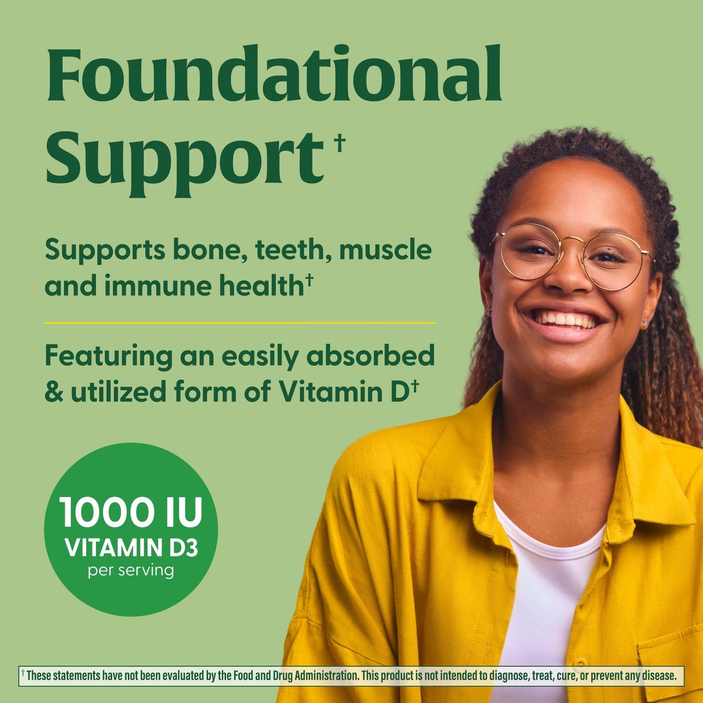 MegaFood Vitamin D3 1000 IU (25 mcg) - Vitamin D Supplements with Real Food, Immune Support, Supports Bones, Teeth & Muscles, Vegetarian, Gluten-Free, Non-GMO, Kosher - 90 Tablets, 90 Servings