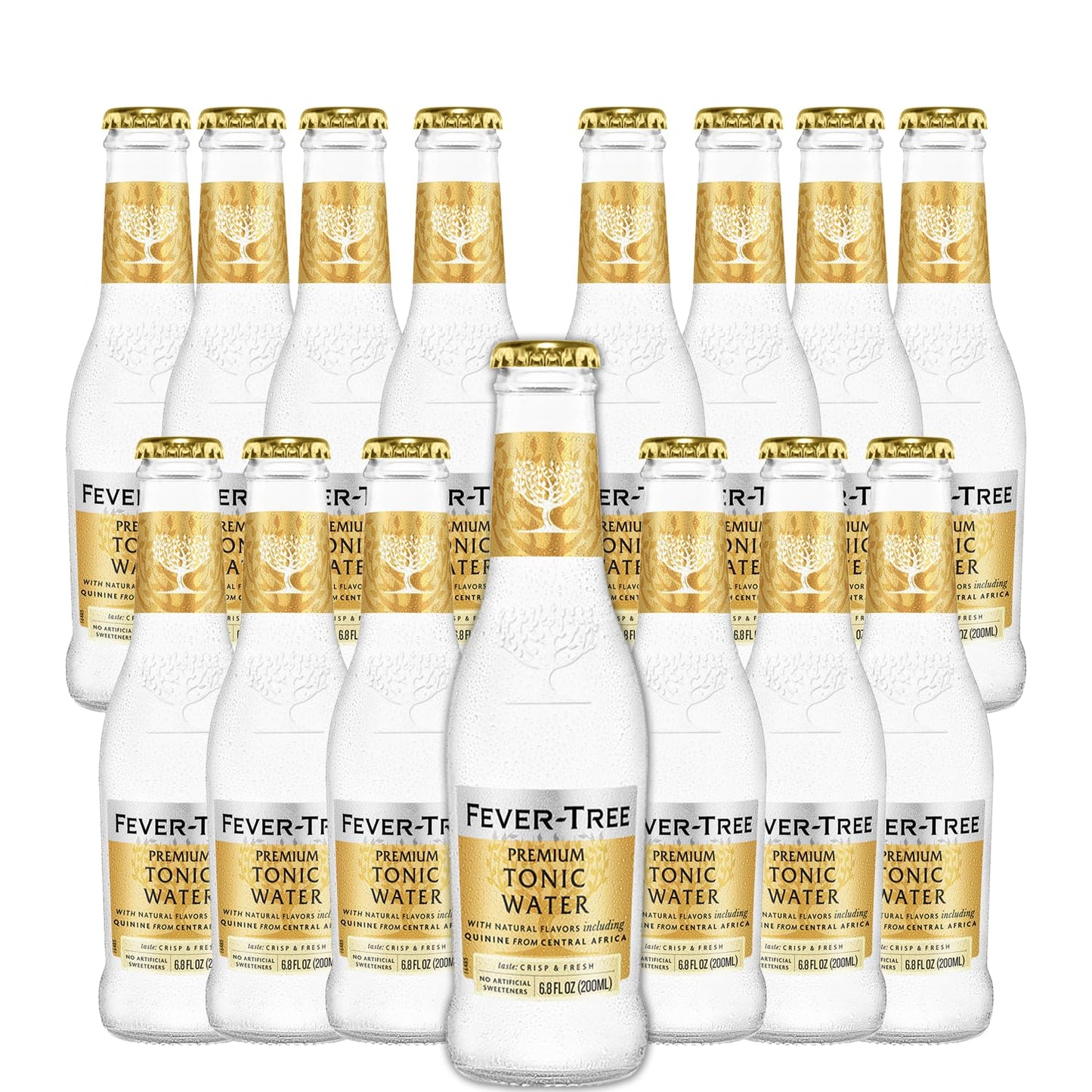 Fever Tree Premium Tonic Water Premium Quality Mixer and Soda Refreshing Beverage for Cocktails Mocktails 200ml Bottle Pack of 15