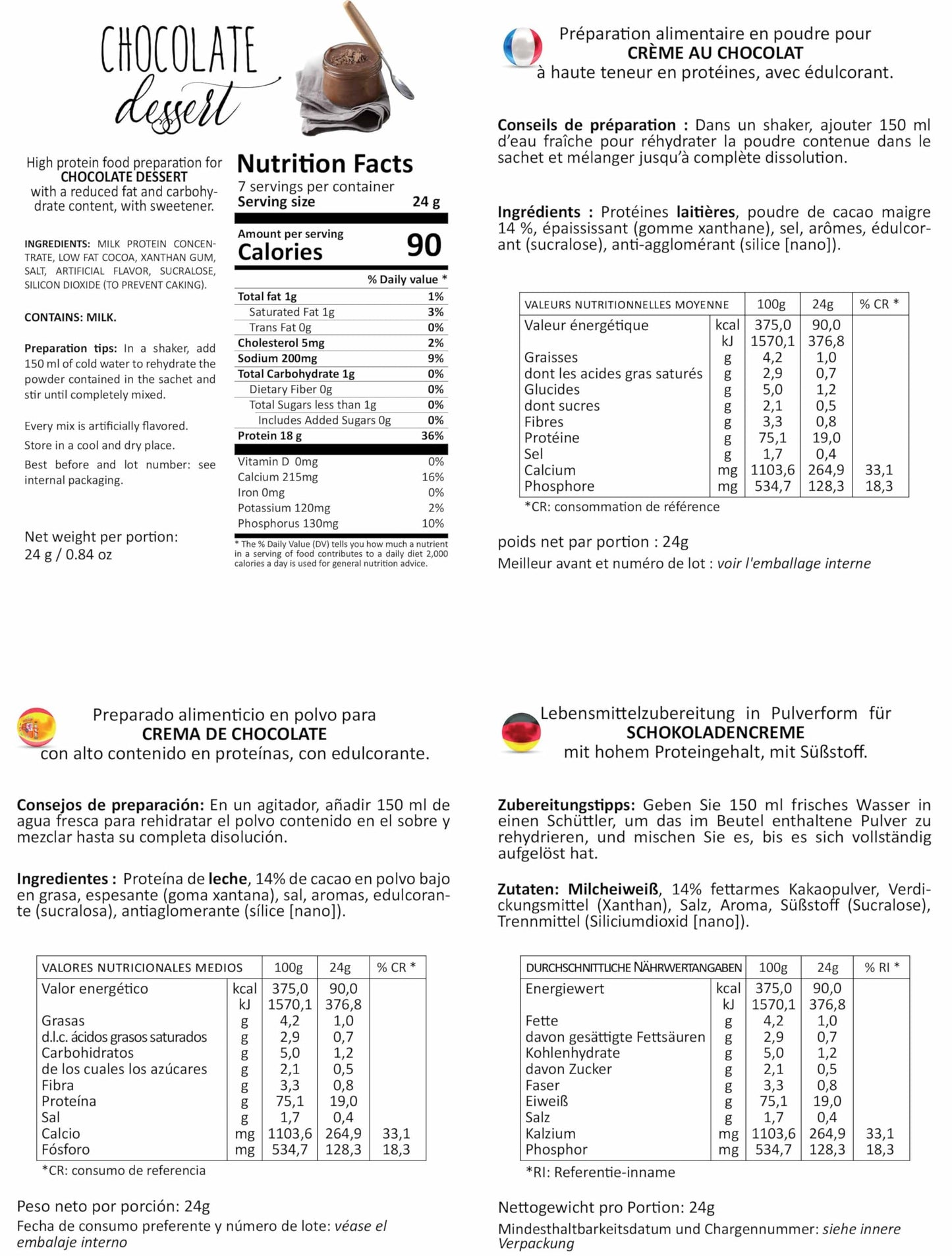 Line@diet 7-Day Protein Diet Kit | Sweet Option | 28 single-serving preparations for breakfast, lunch, snack and dinner with high protein value and low carbohydrate and sugar content