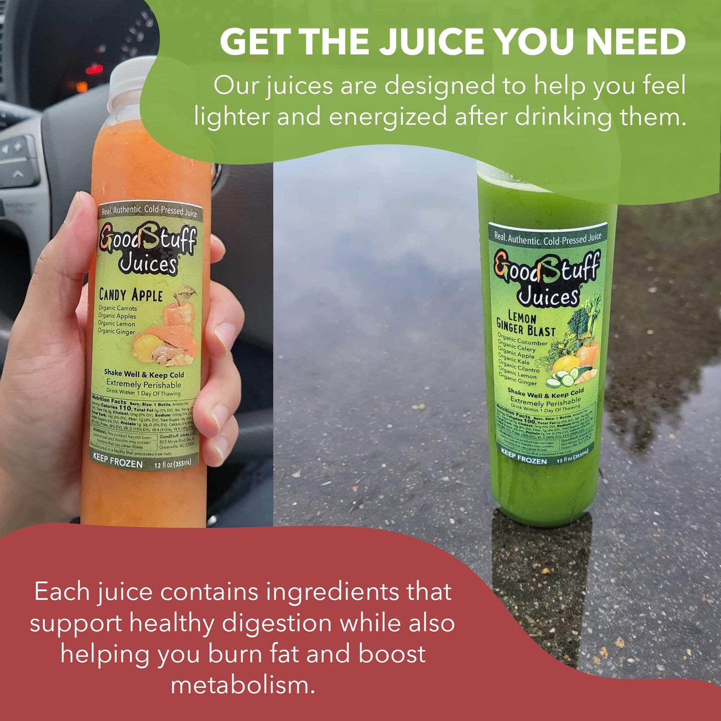 5 Day Summer Slim Juice Cleanse by Good Stuff Juices - Cold-Pressed - Premium Taste - 30 Juices - 12oz