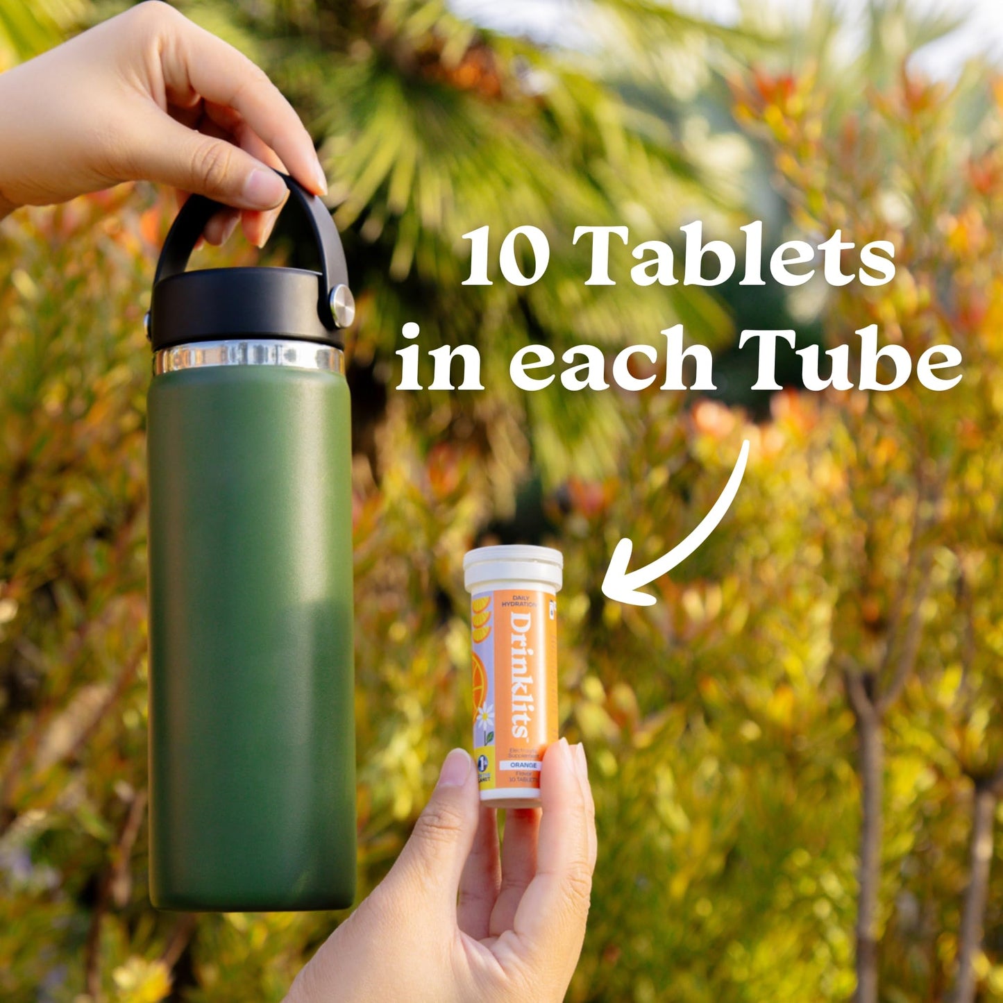 Drinklits Lemon-Lime & Orange Electrolyte Tablets (2) Tube Bundle | Citrus Daily Hydration Combo Pack | Delicious Natural Flavors - 0g Sugar - Daily Use | 20 Servings - 10 Tablets Per Tube