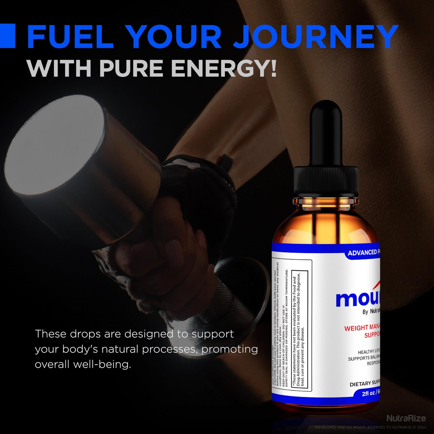 NutraRize (5 Pack) Mounfit Drops, Official Moun Fit Liquid Droppers, All-Natural Liquid Formula to Support Healthy Lifestyle and Lasting Energy, Premium Mounfit Support Gotas Review (150 Servings)