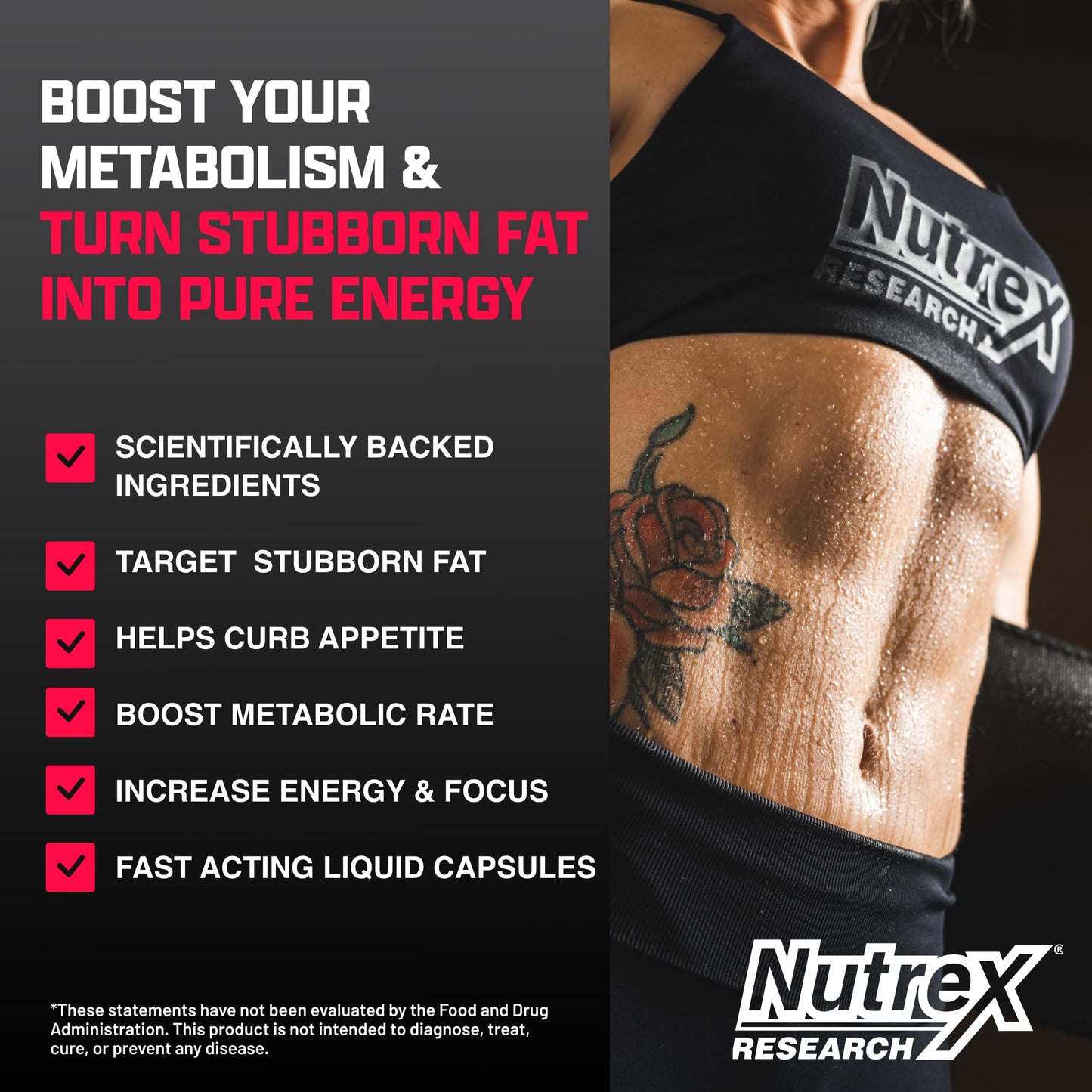 Nutrex Lipo-6 Black Max Strength Fat Burner - Fast Acting Energy, Weight Loss Diet Pills - Appetite Suppressant, Metabolism Booster - 120 Capsules