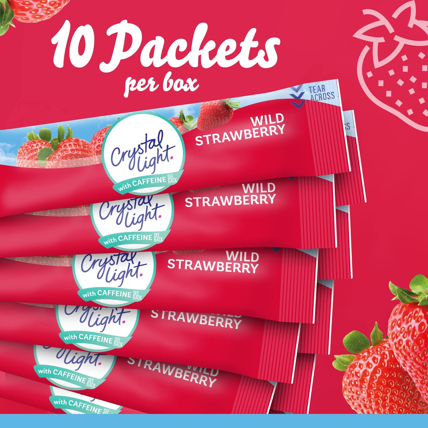 Crystal Light SugarFree Wild Strawberry OnTheGo Powdered Drink Mix 120 Count10 Count Pack of 12