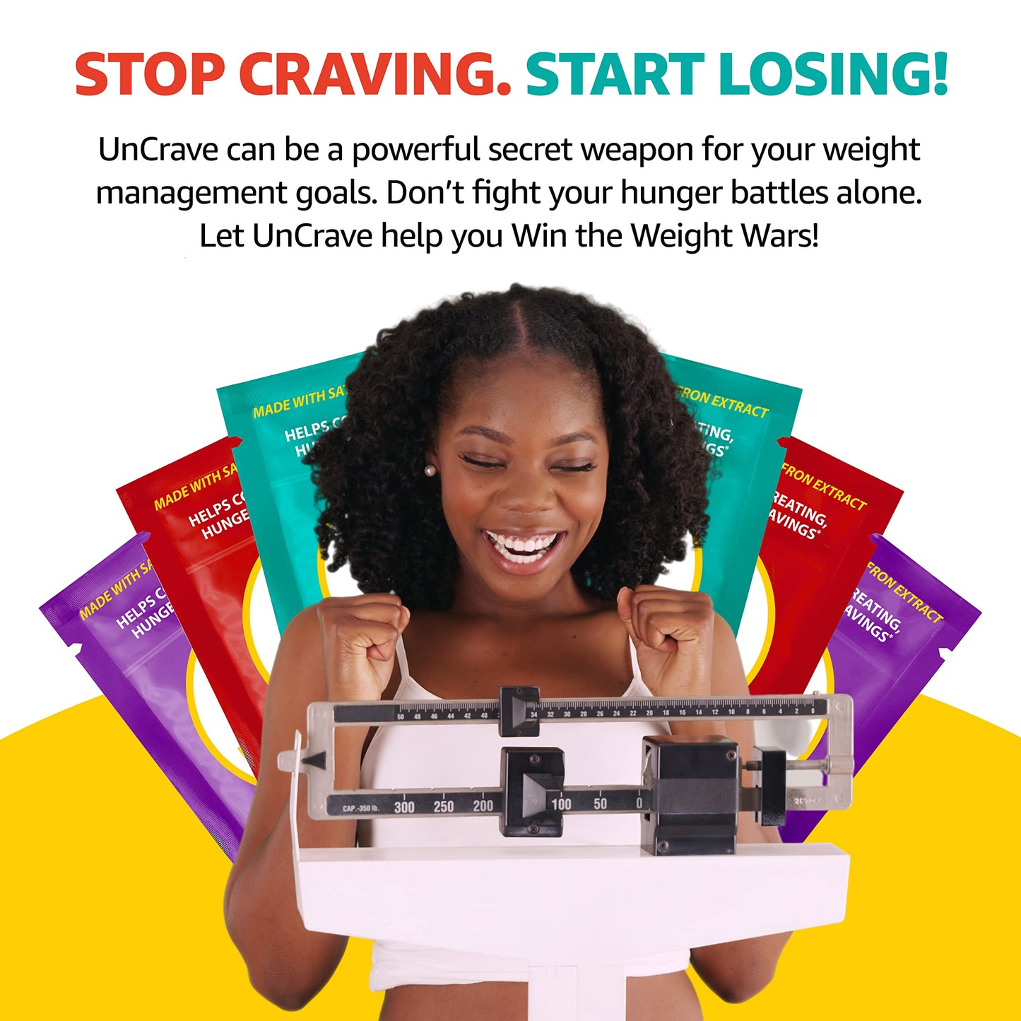 UnCrave Gum Infused with 100% Pure Saffron Extract - Control Cravings - Improve Mood - Vision Health - Crisp Mint (14 Pieces)