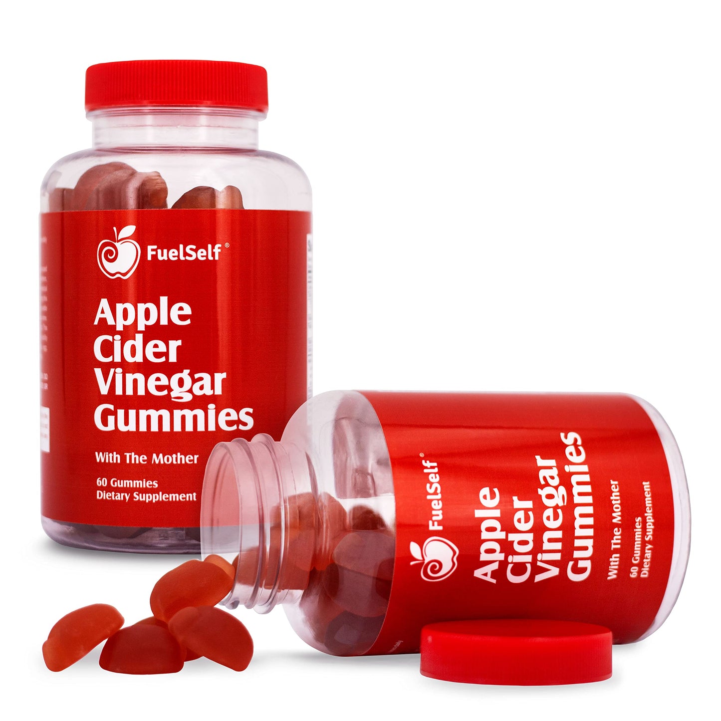 FuelSelf Apple Cider Vinegar Gummy Vitamins with The Mother, 1 Pack, 60 Count :: Metabolism Management, Immunity, Detox :: Vegan, Gluten-Free, Vitamin B6, B12, Pomegranate, Beet Root