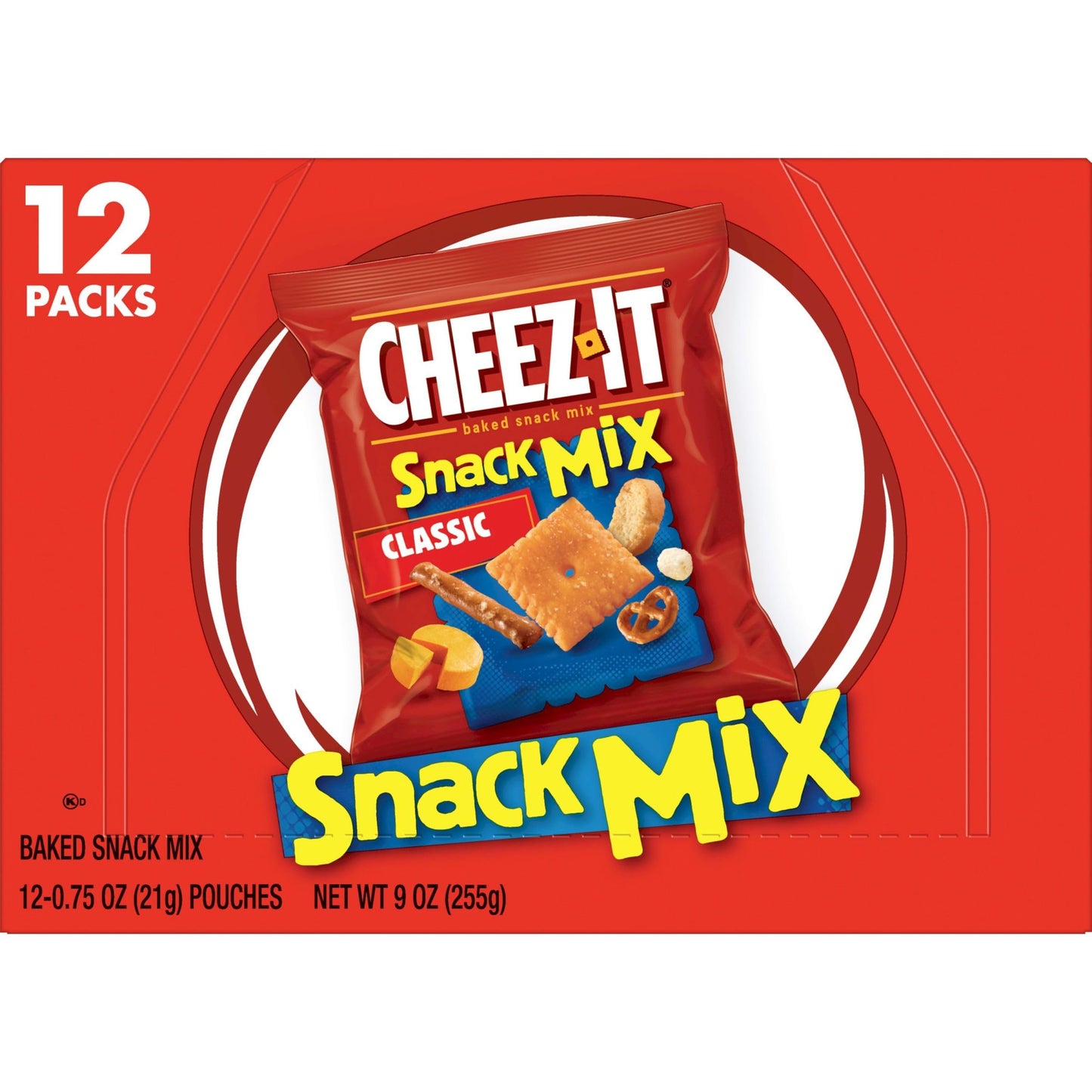 CheezIt Snack Mix Lunch Snacks Office and Kids Snacks Classic 9oz Box 12 Packs