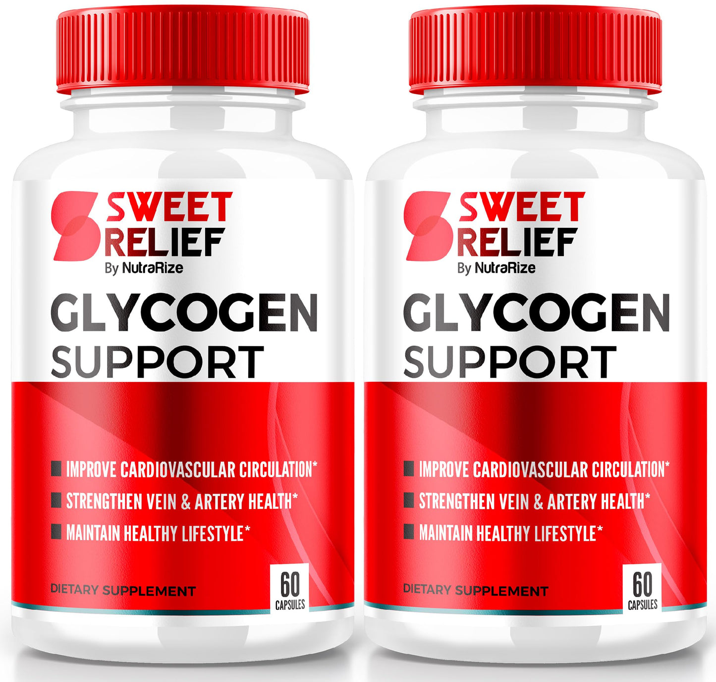 NutraRize (Pack of 2) Sweet Relief Glycogen Support - Joint Support & Blood Vessel Cleaner, Detox Support, Glycogen Capsules Glyco Optimizer Cleanse Restore (120 Capsules)