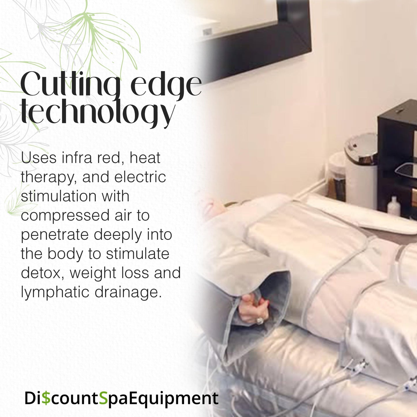 Discount Spa Equipment - Air Detox with Infrared & Heat Therapy, Detox Cleanse and Body Sculpting Machine, Detox Machine for Overall Wellness
