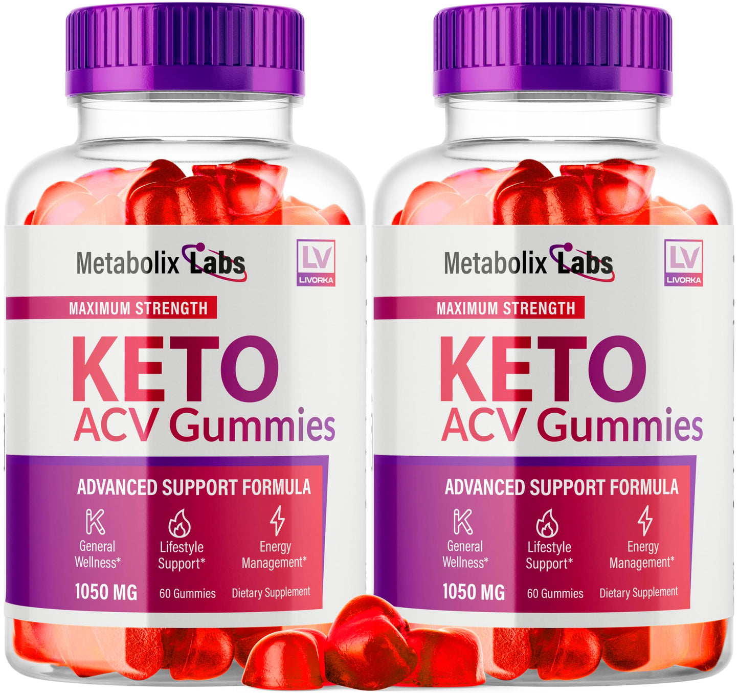 (2 Pack) Metabolix Labs ACV Gummies, Metabolix Labs ACV Gummies Advanced, Metabolix Labs Gummies, Metabolix, Metabolix ACV, Metabolix Lab Gummies, 120 Gummies Apple Cider Vinegar Formula for 2 Months