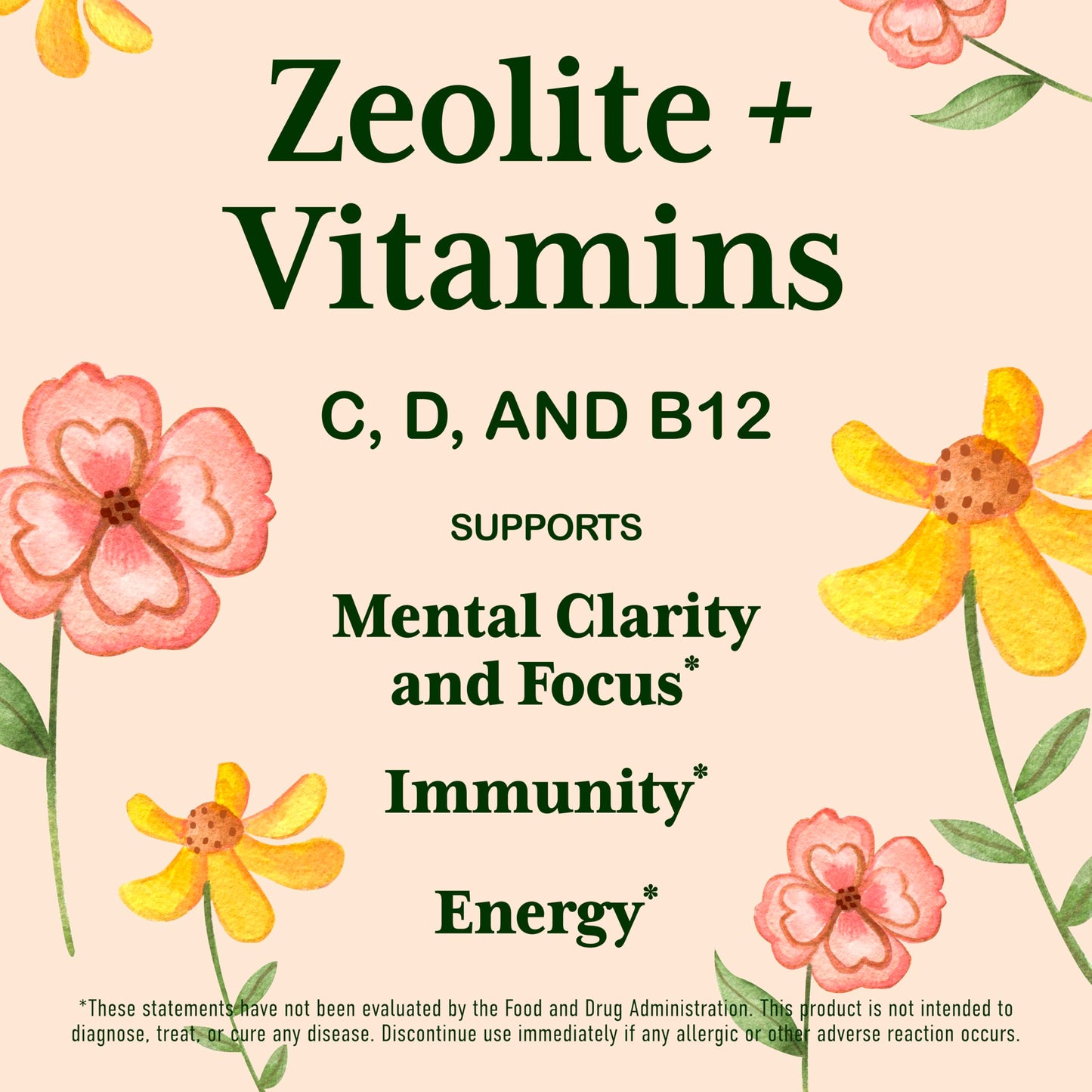 Zeolite for Kids | Zeolite Clinoptilolite | Methyl Vitamin B12, C and D3 for added Energy, Immune, and Clarity | 2 oz drops (60 Servings) | Digestive Support | No Preservatives, Vegan, Non-GMO
