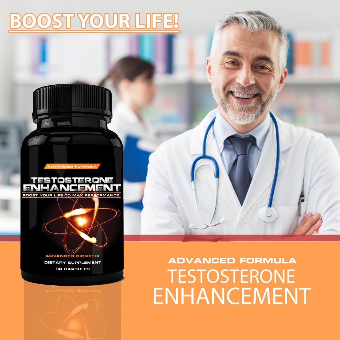 Testosterone Booster Male Enhancement. #1 Recommended by Men Over the Age of 40* Increase Desire, Energy, Lean Muscle. Melt Away Fat with Zinc, Tribulus, Tongkat Ali, Horny Goat Weed & More